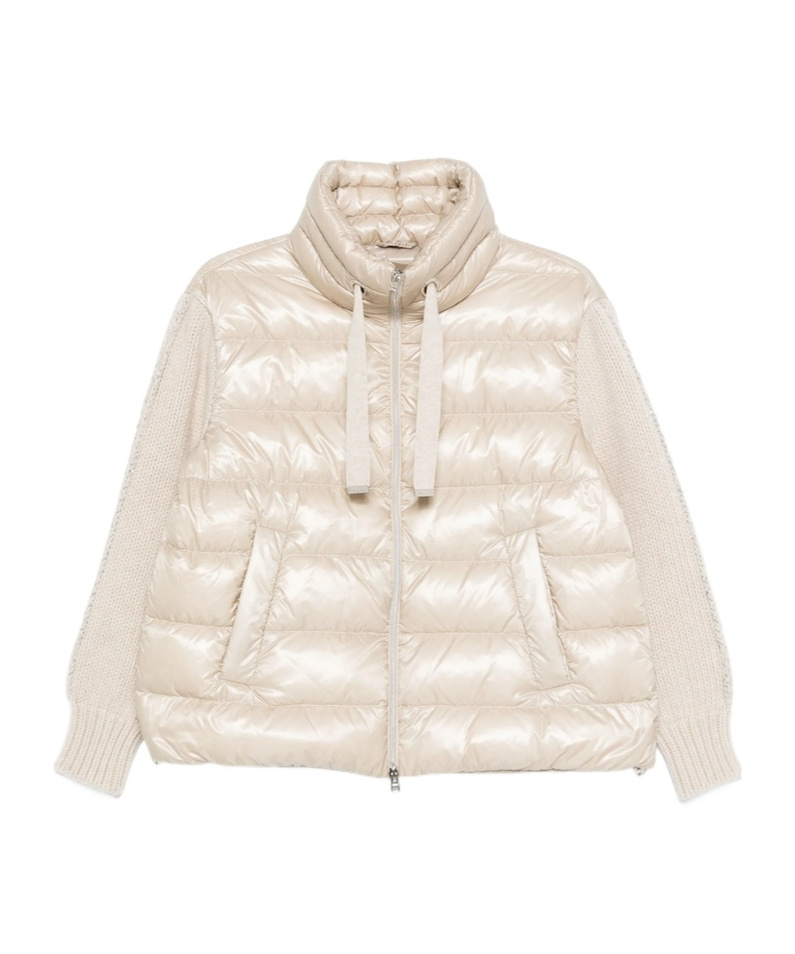Herno Puffer Jackets Featuring Drawstring Accents In White