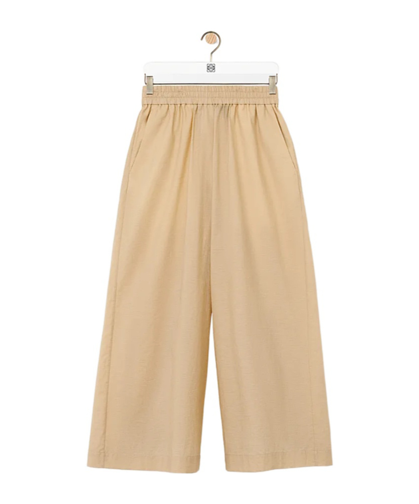 Loewe Elastic Waist Casual Pants In Light Beige
