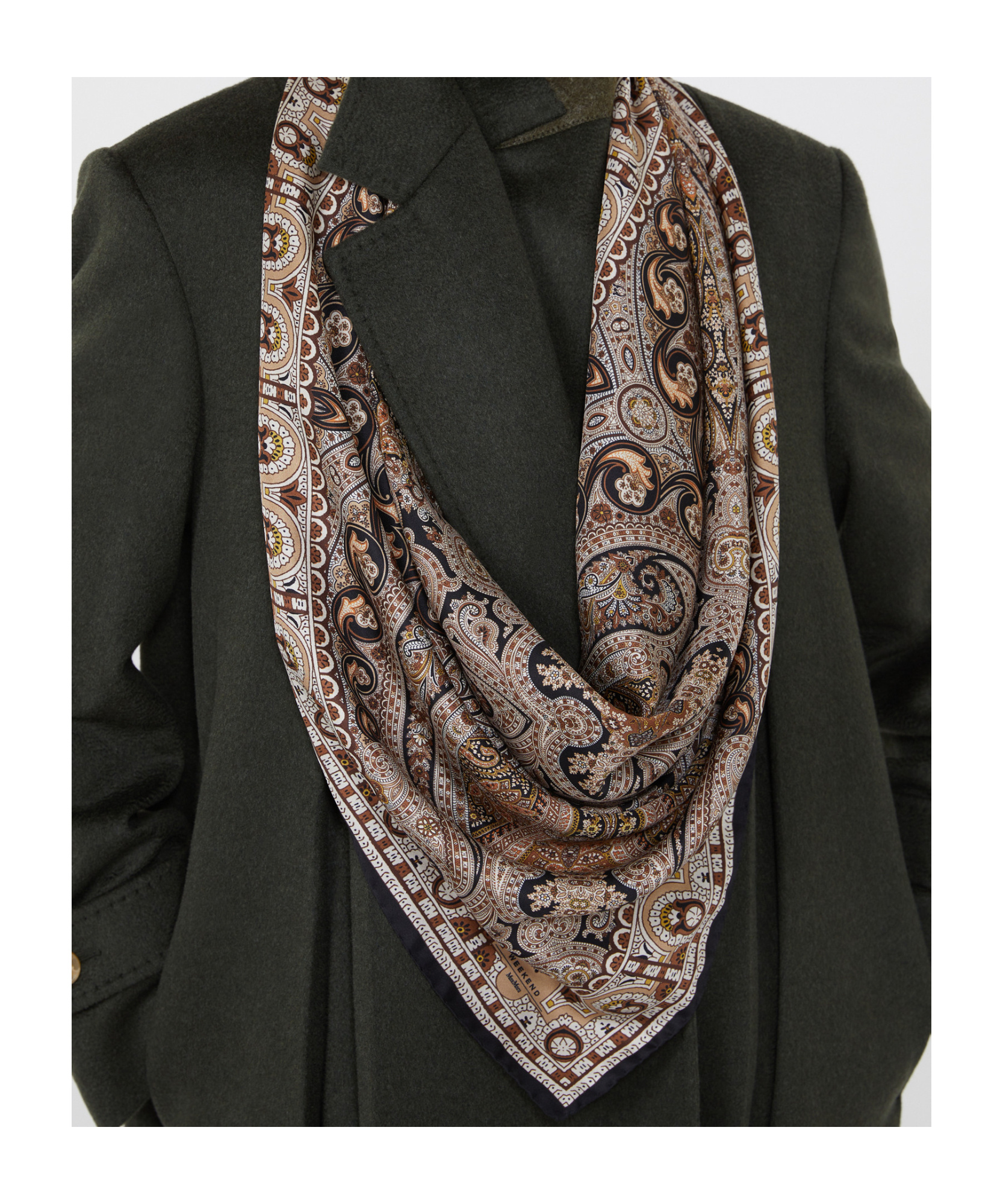 Weekend Max Mara Pattern Scarf In Brown