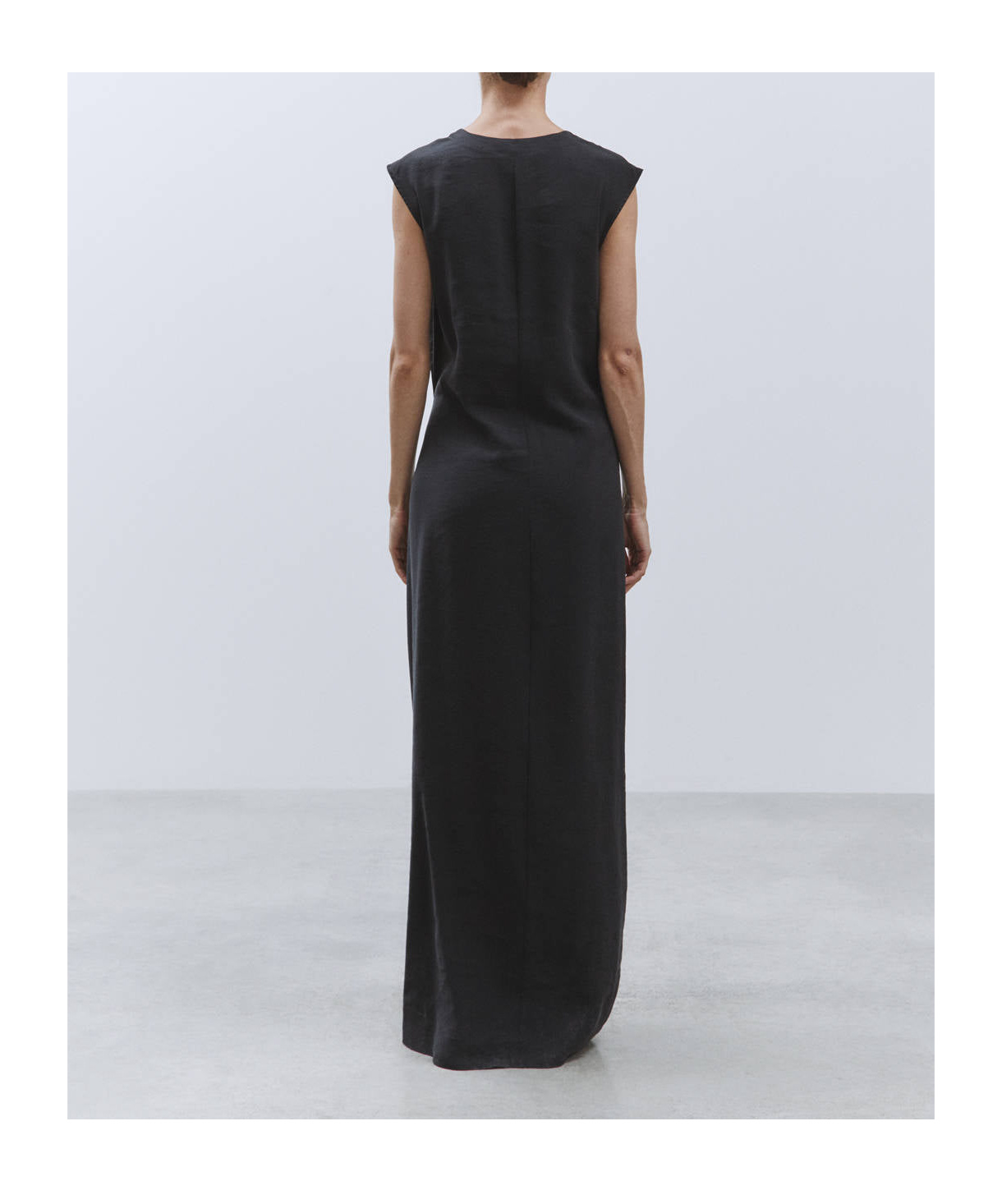 ALYSI FLUID CHEMISIER DRESS BLACK 