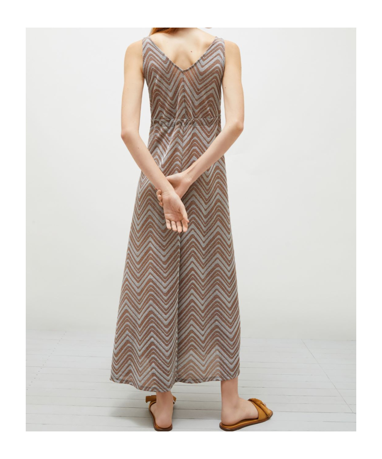 Marella Lurex Beach Dress In Bronze