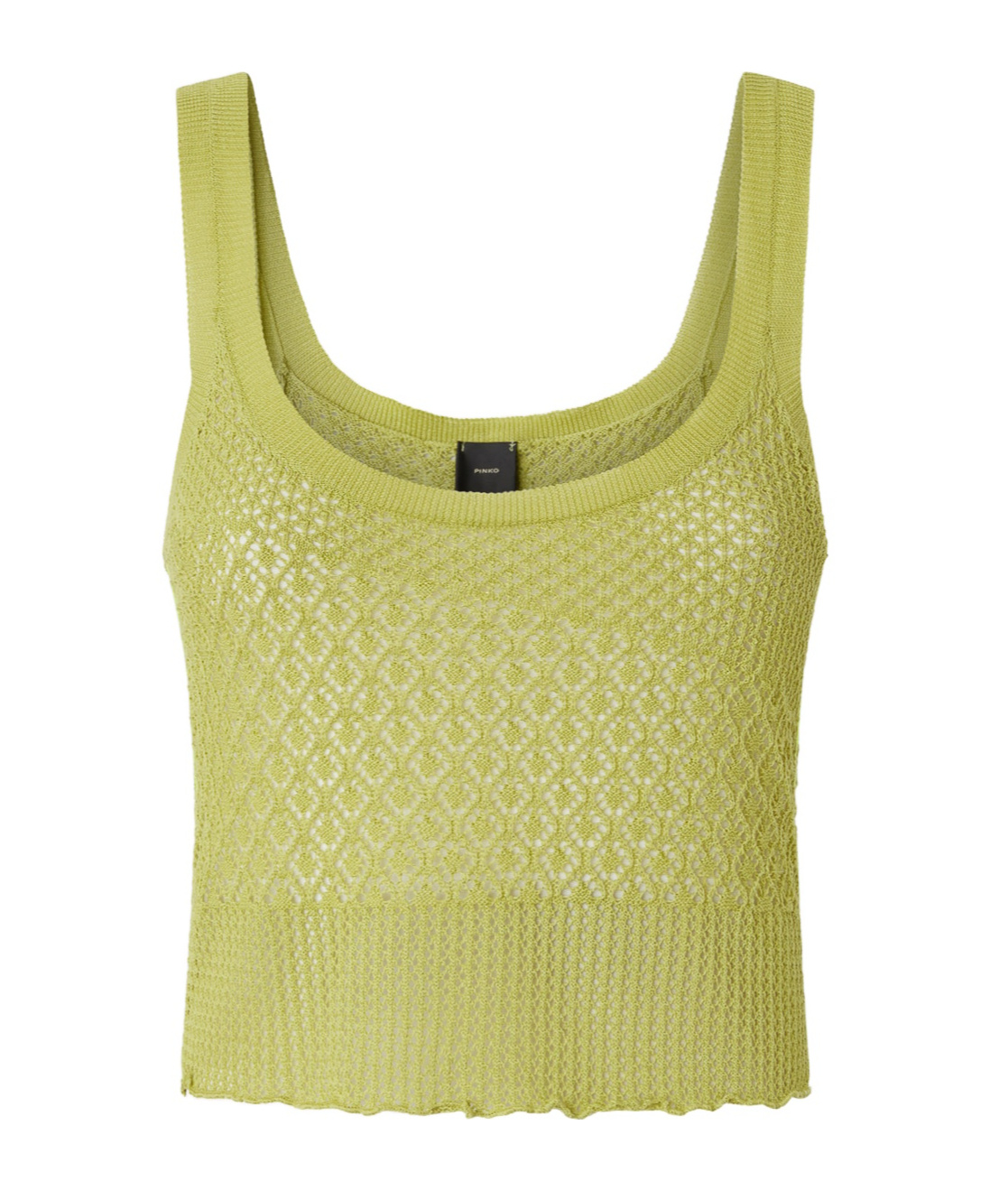 Pinko Perforated Tank Top With Different Patterns In Green