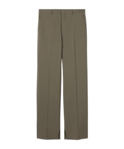 Gucci Wool Gabardine Pant With Embroidery In Green