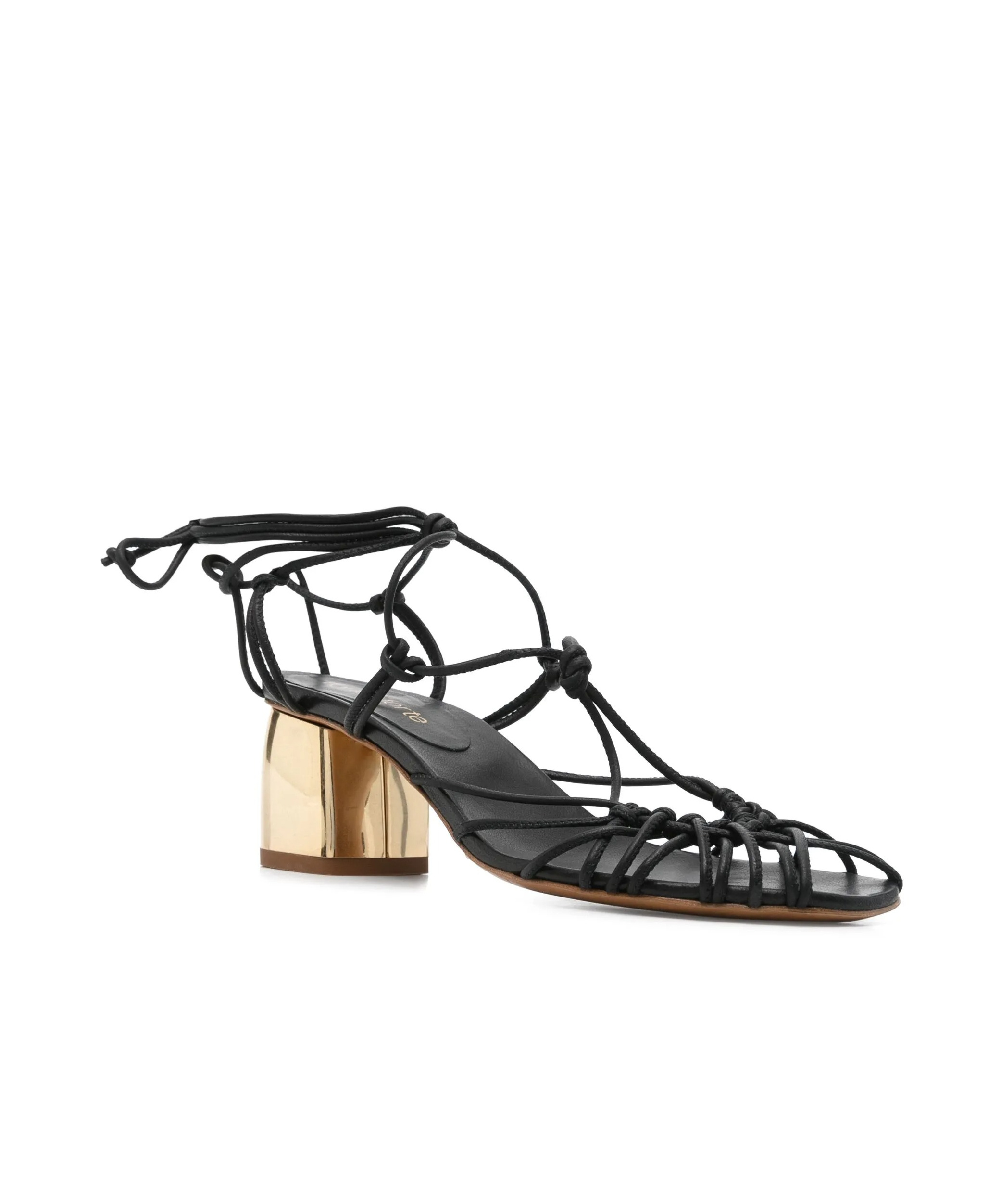 Shop Forte Forte Multi-way Strappy Sandals In Nero