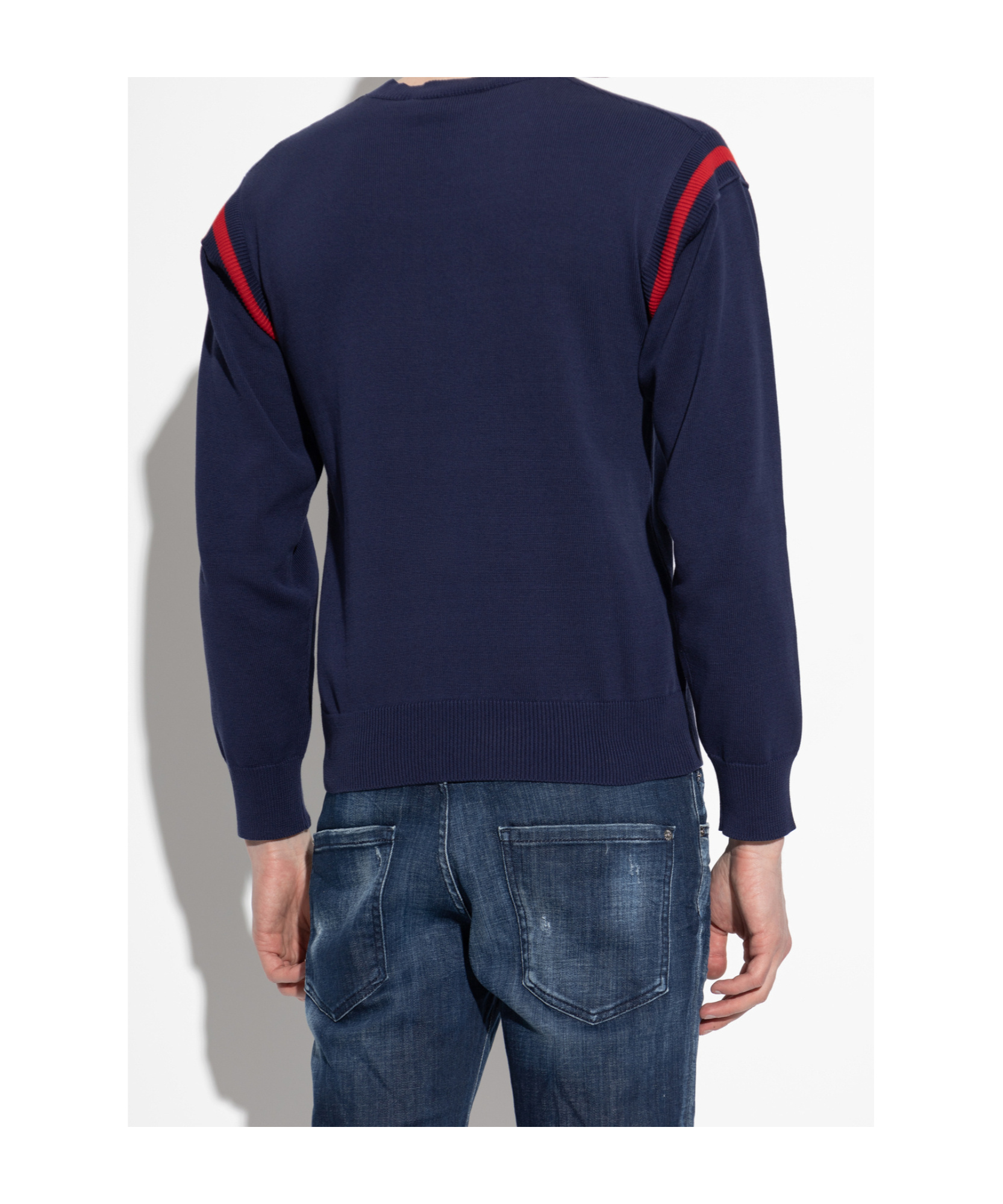 Dsquared2 Male Crew Neck Sweater Collection In Blue