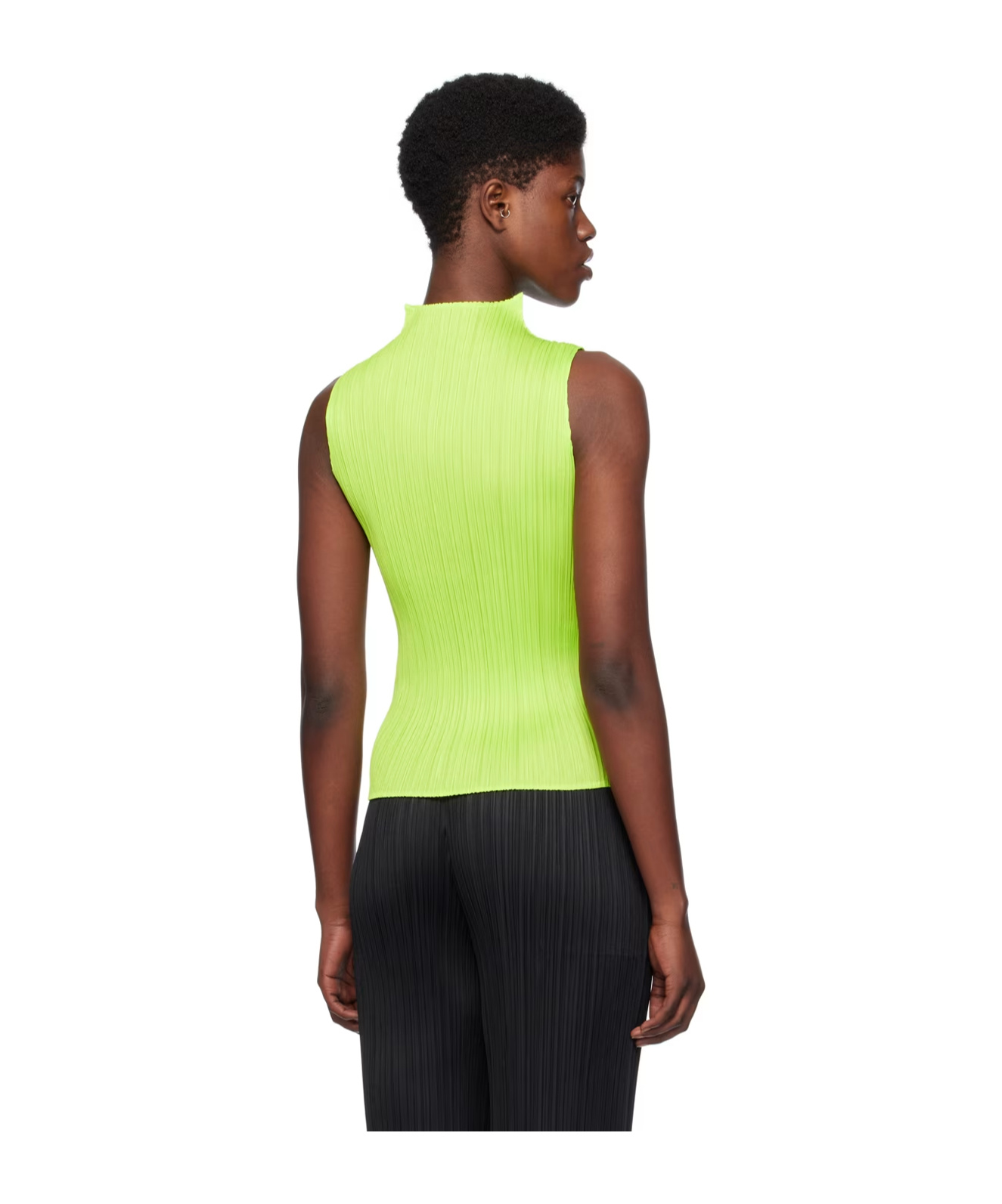 Shop Issey Miyake Pleated Vest In Green