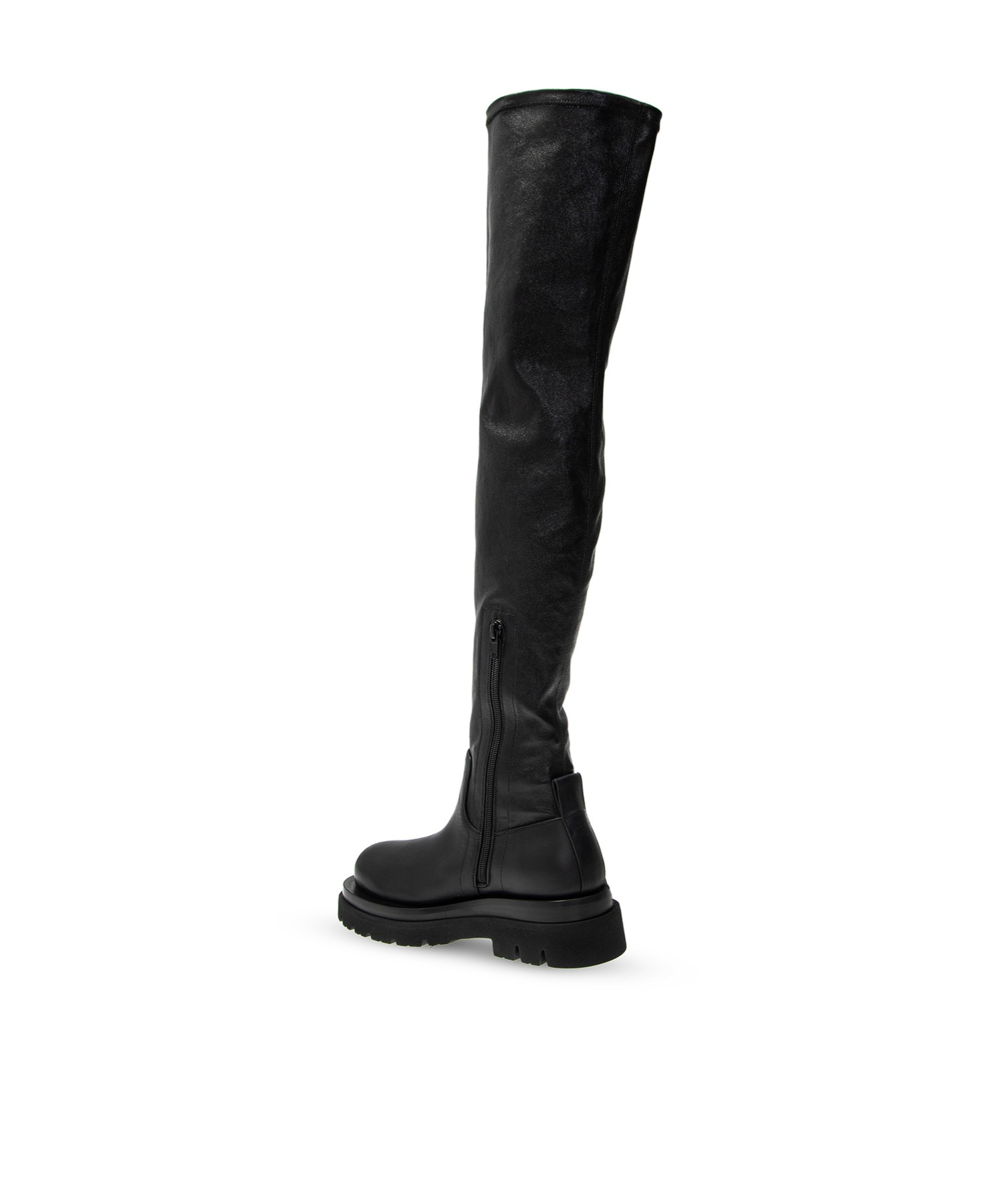 Bottega Veneta Thigh High Chunky Boots In Black