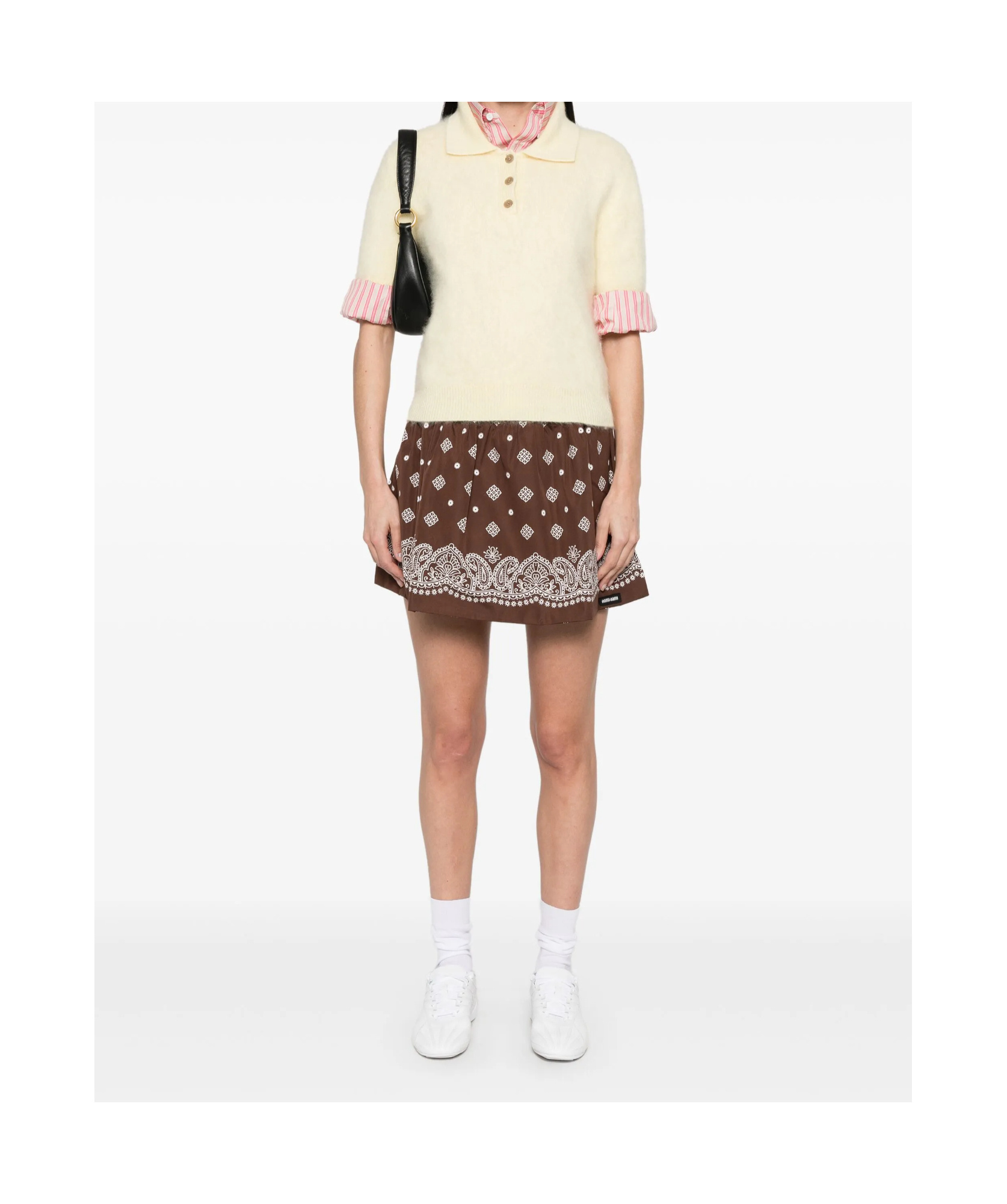 Miu Miu Mini Skirt In Brown