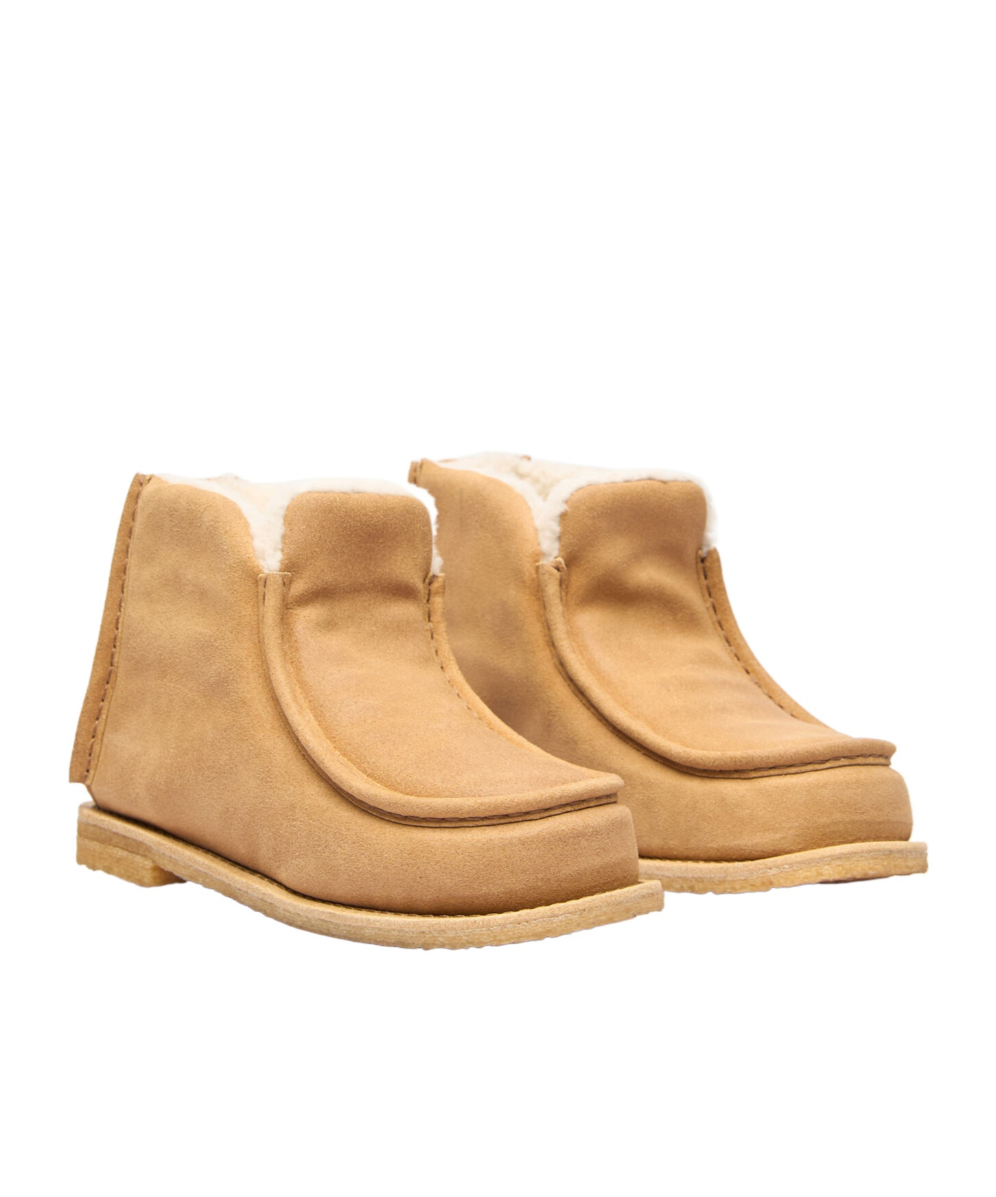 Jw Anderson Suede Ankle Boots In Neutral