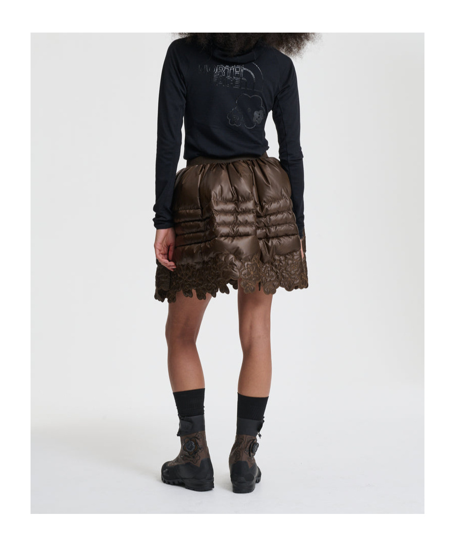 Cecilie Bahnsen X The North Face Elena Down Skirt Skirt In Brown