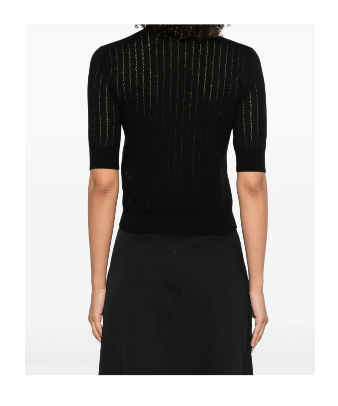 Max Mara Crew Neck Sweater In Black