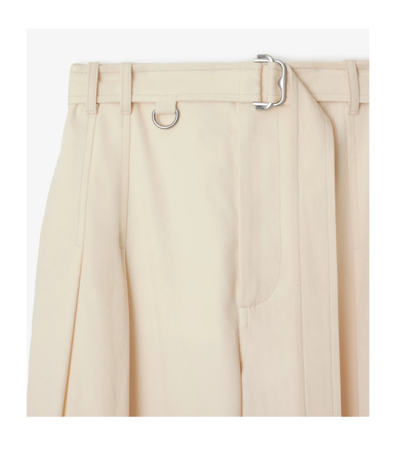 Burberry Gabardine Belted Trousers In Lunar