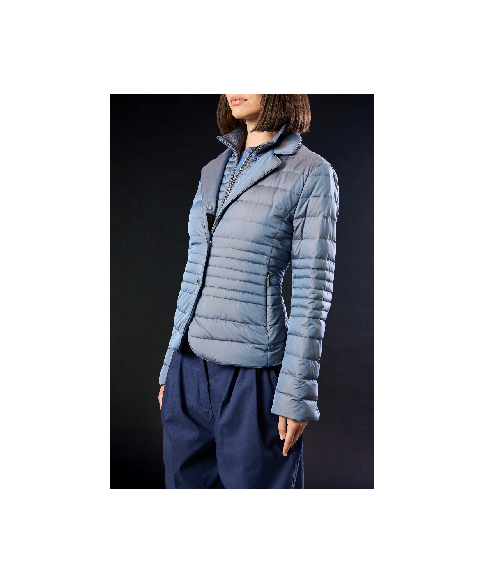Moorer Long-sleeved Down Jacket In Purple