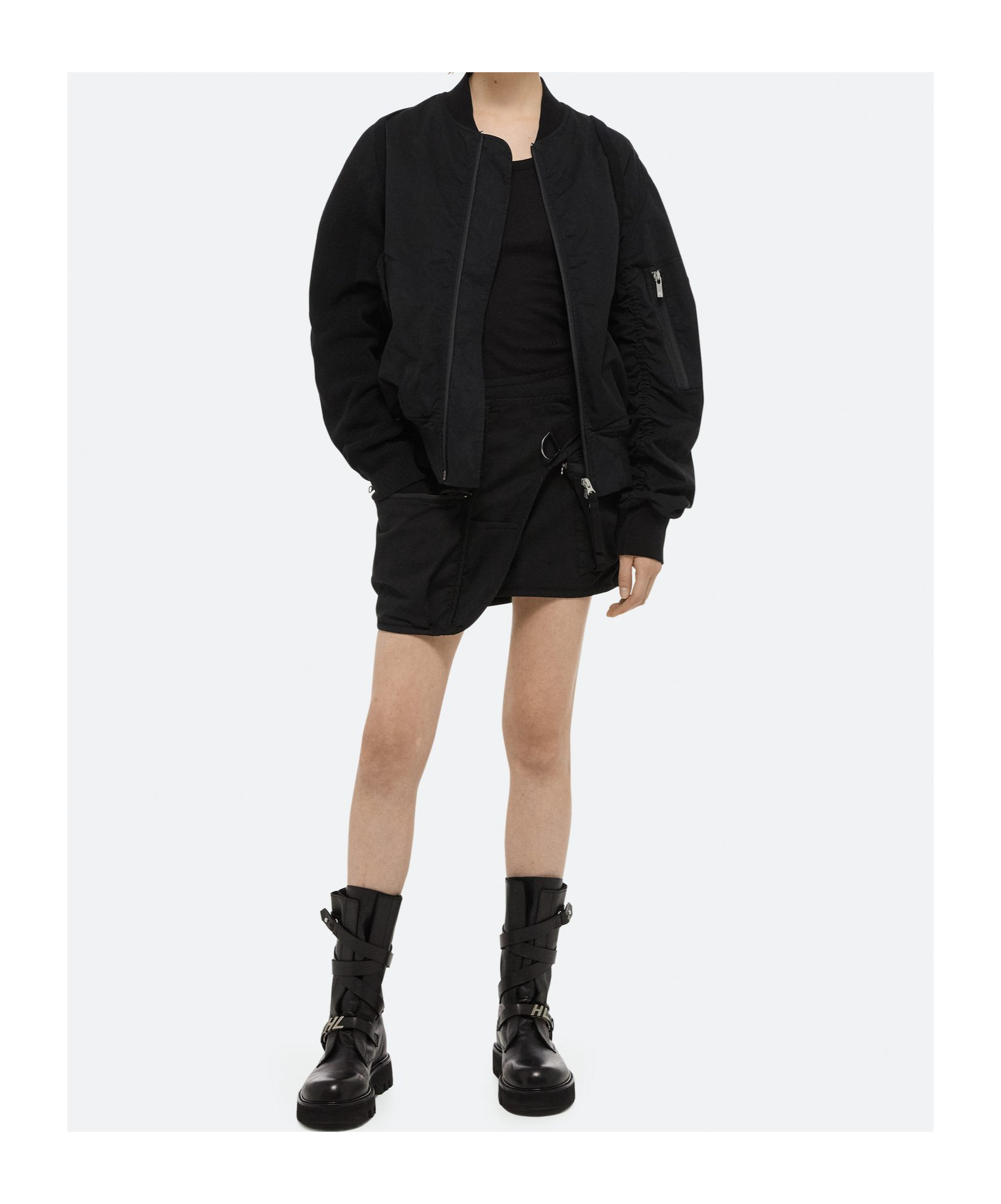 Helmut Lang Ma1 Bomber Jacket Front Pockets In Black