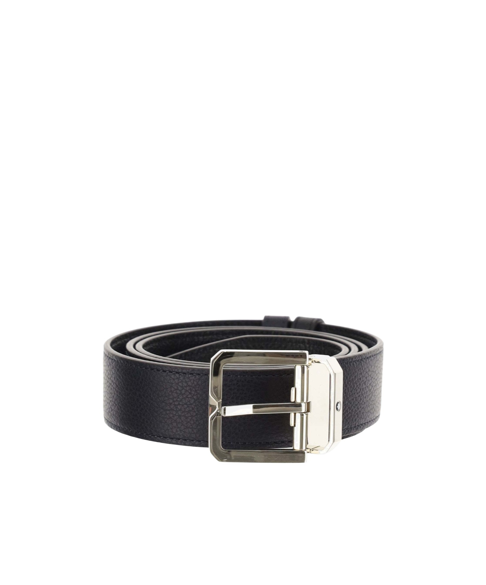 Montblanc Black Logo Solid Cut To Size Belt In Black