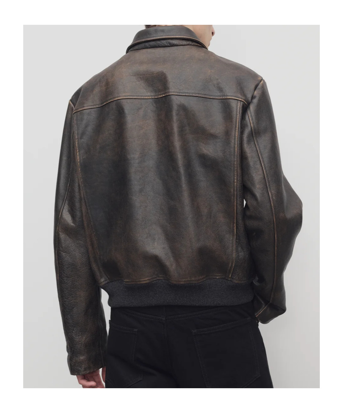 The Row Akia Jacket In Leather In Brown