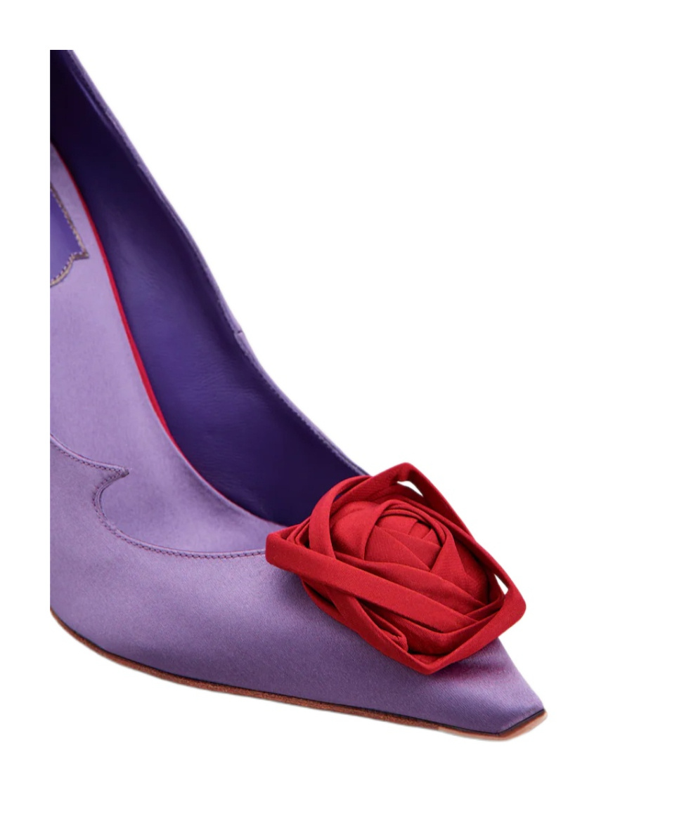 Roger Vivier Rose Vivier Pumps In Satin In Purple