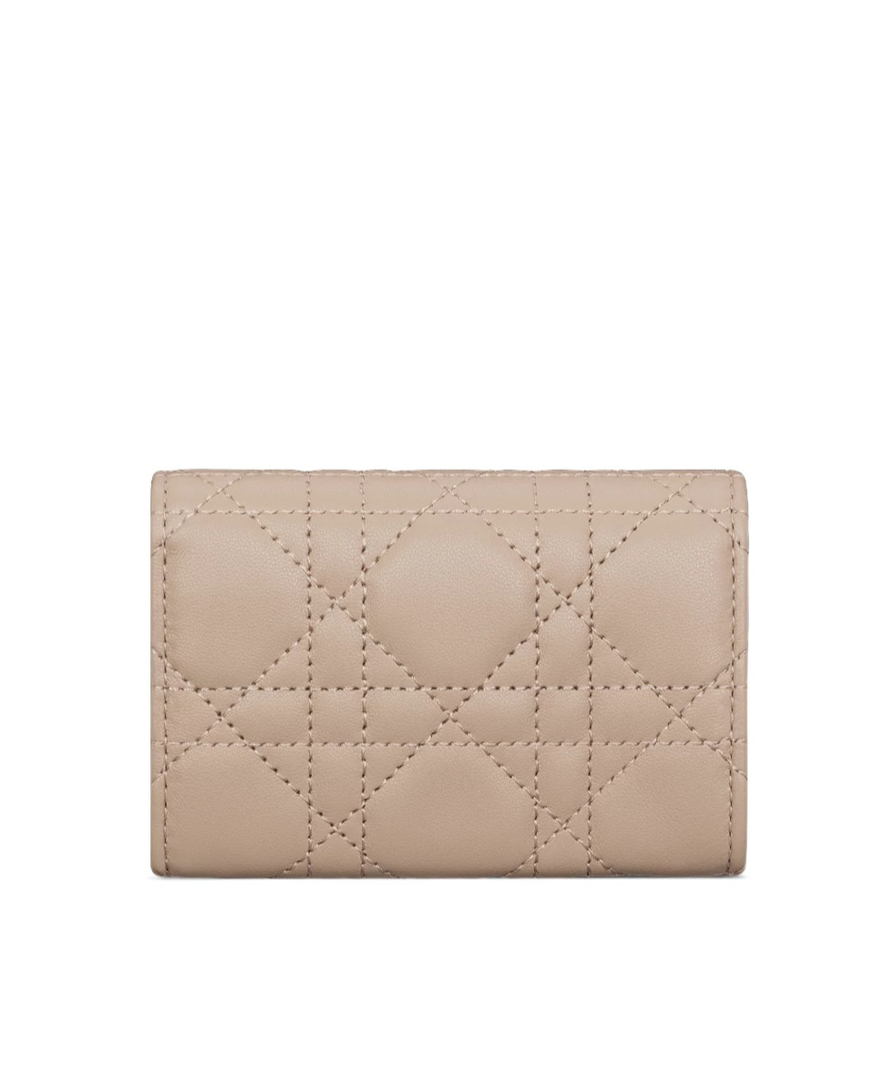 Dior Folding Wallet In Taupe