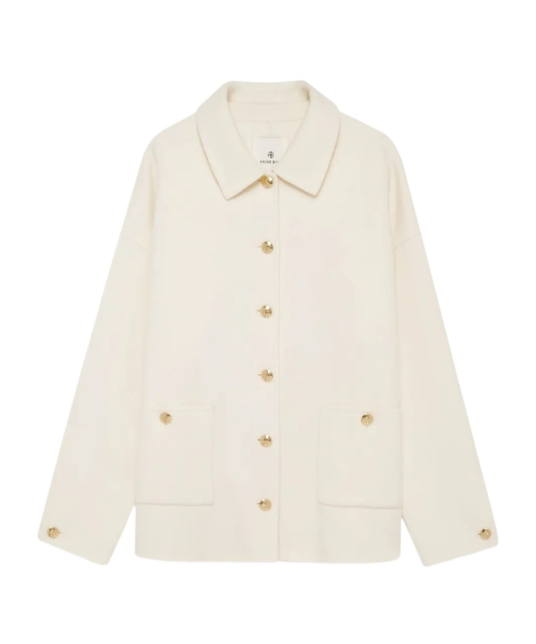 Anine Bing Long Sleeve Jacket In White