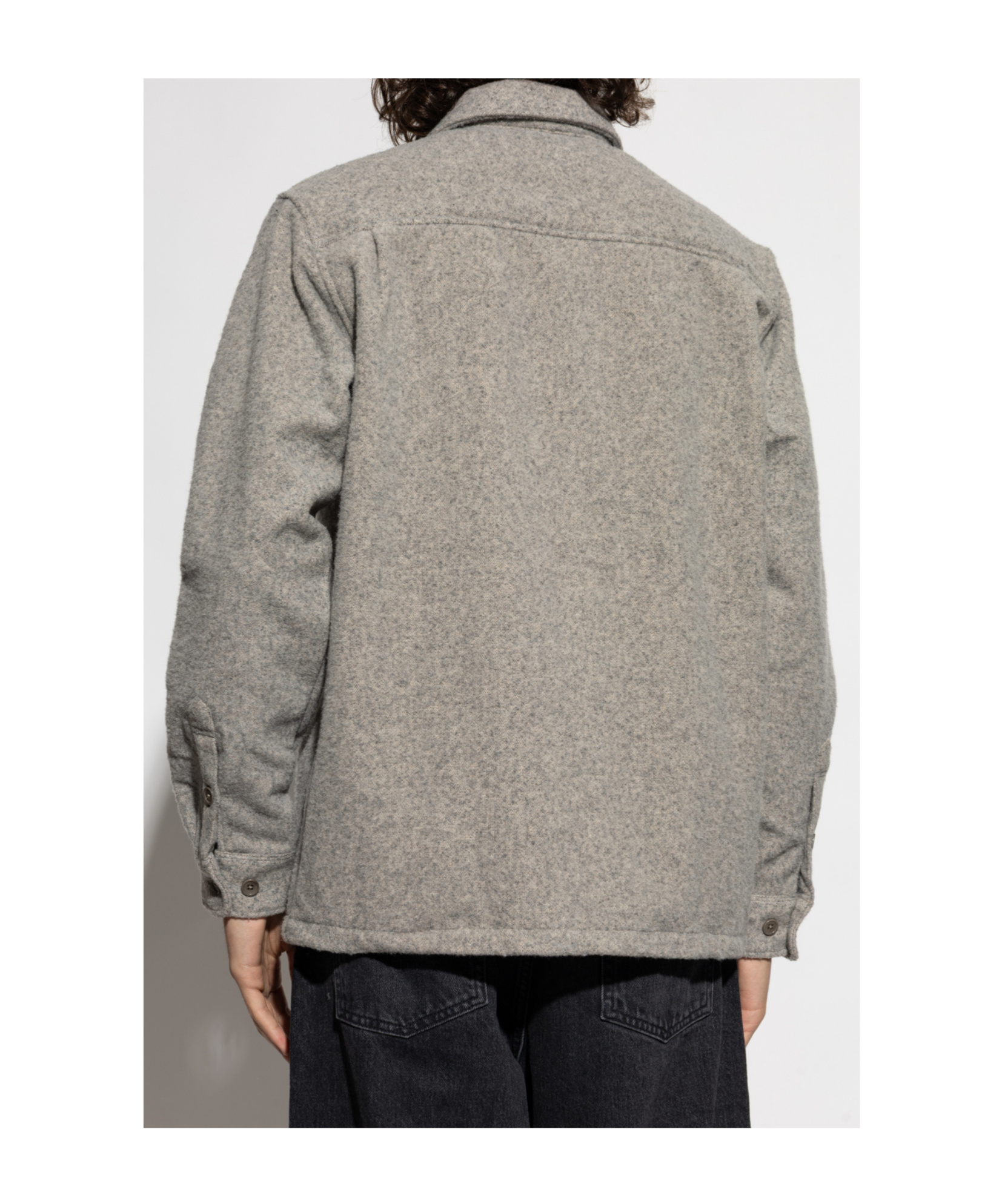 Samsoe & Samsoe Button-down Long-sleeved Shirt In Gray