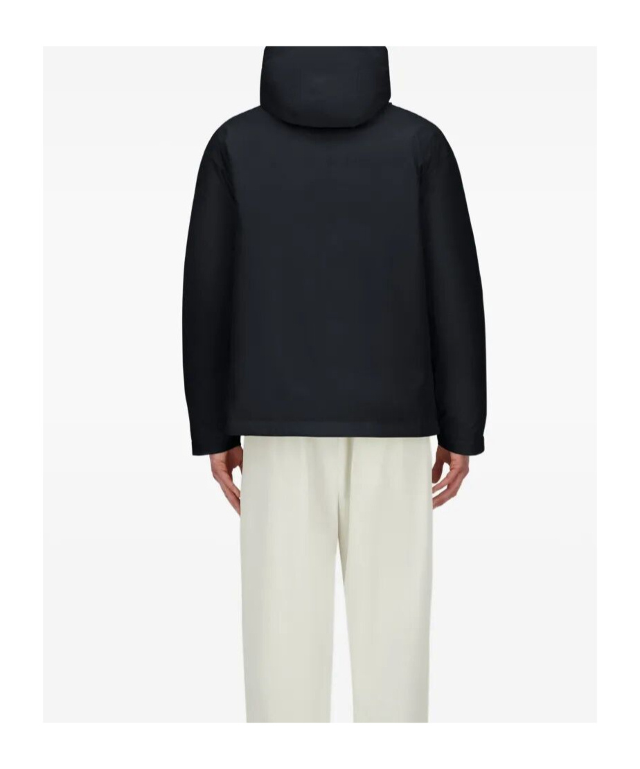 Herno Hooded Down Jacket With Drawstring And Pockets In Black