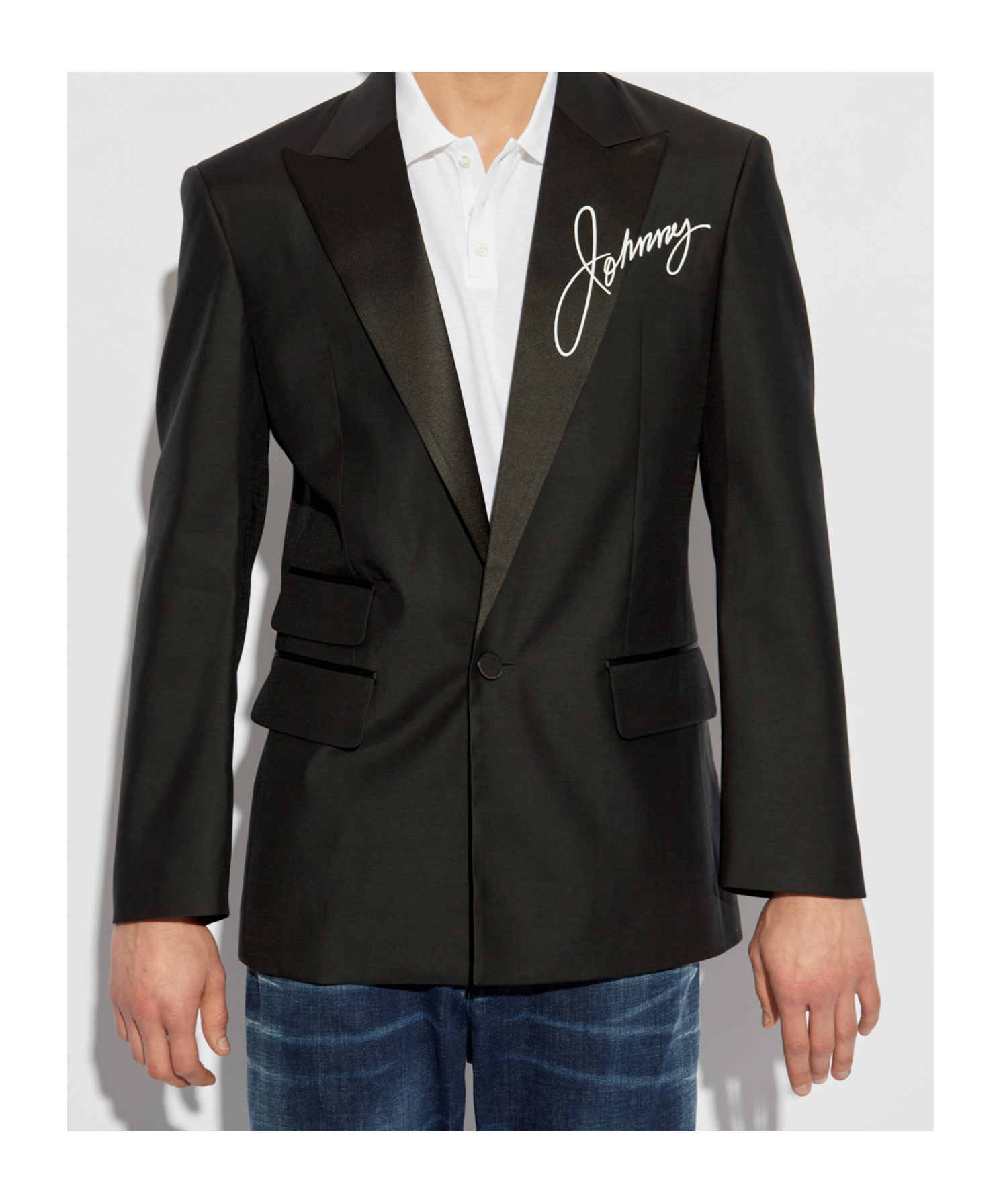 Dsquared2 Logo Print Single-breasted Blazer In Black