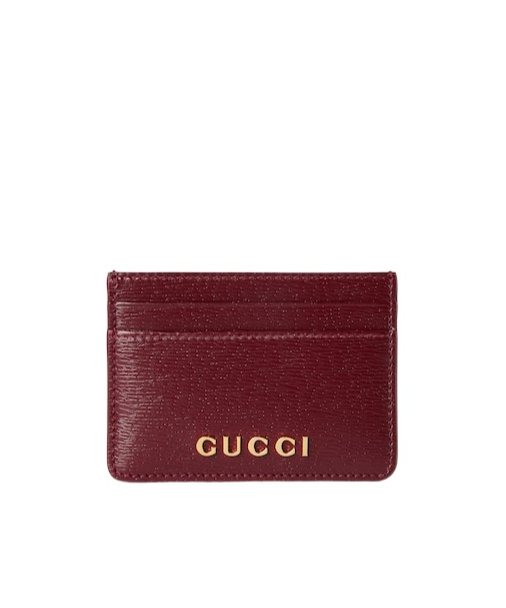 Gucci Logo Card Holder In Brown