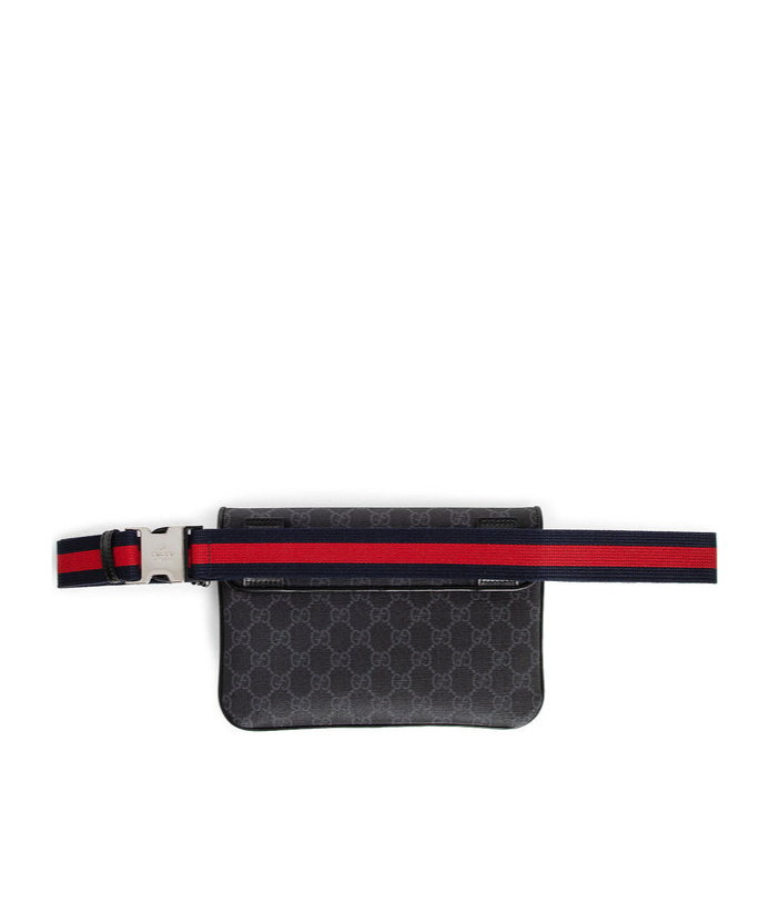 Gucci Gg Textile Belt Bag Men In Black