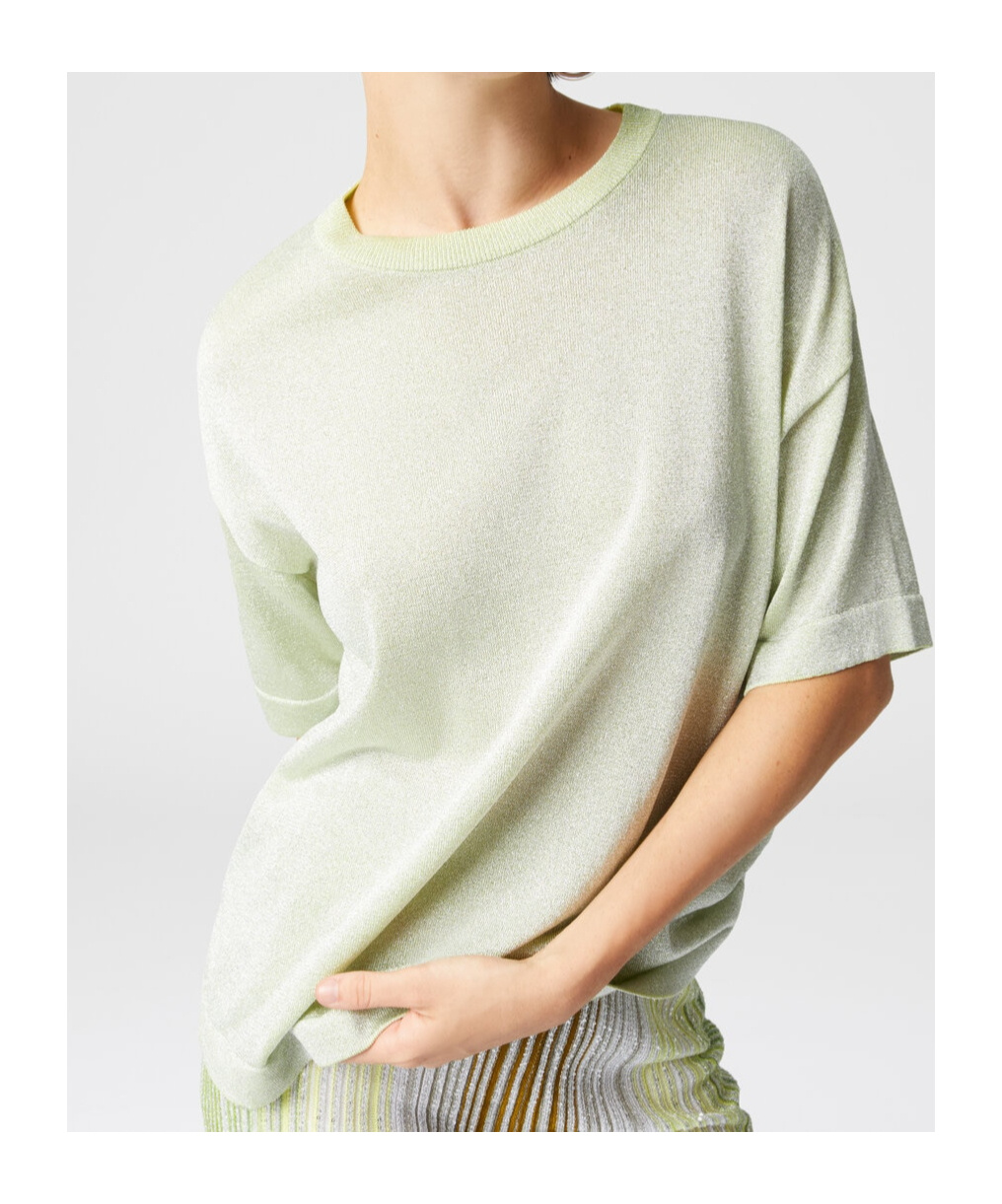Missoni Sequined Short-sleeved Sweater In White