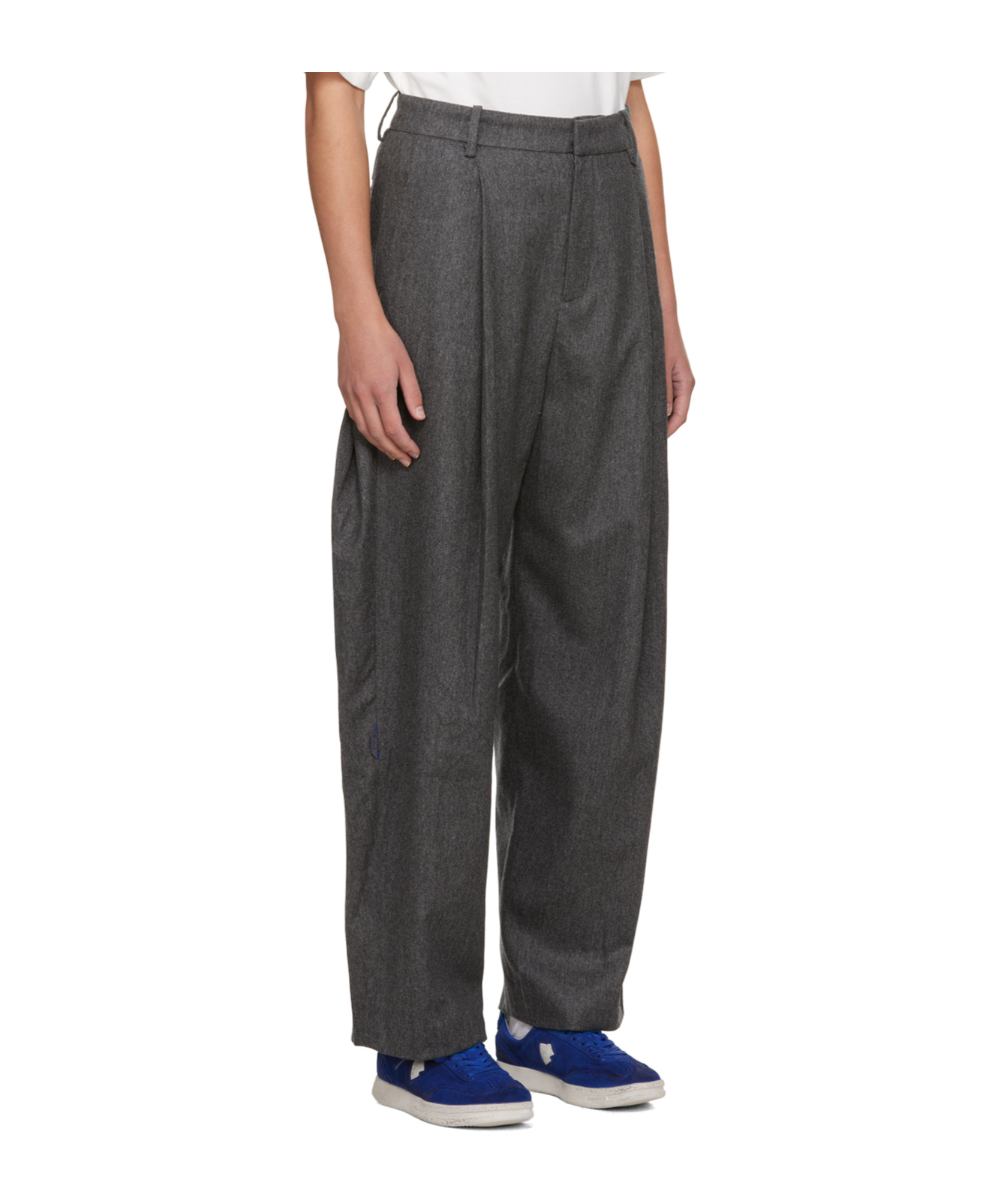 Ader Error Belt Loop Zipper Casual Pants In Black