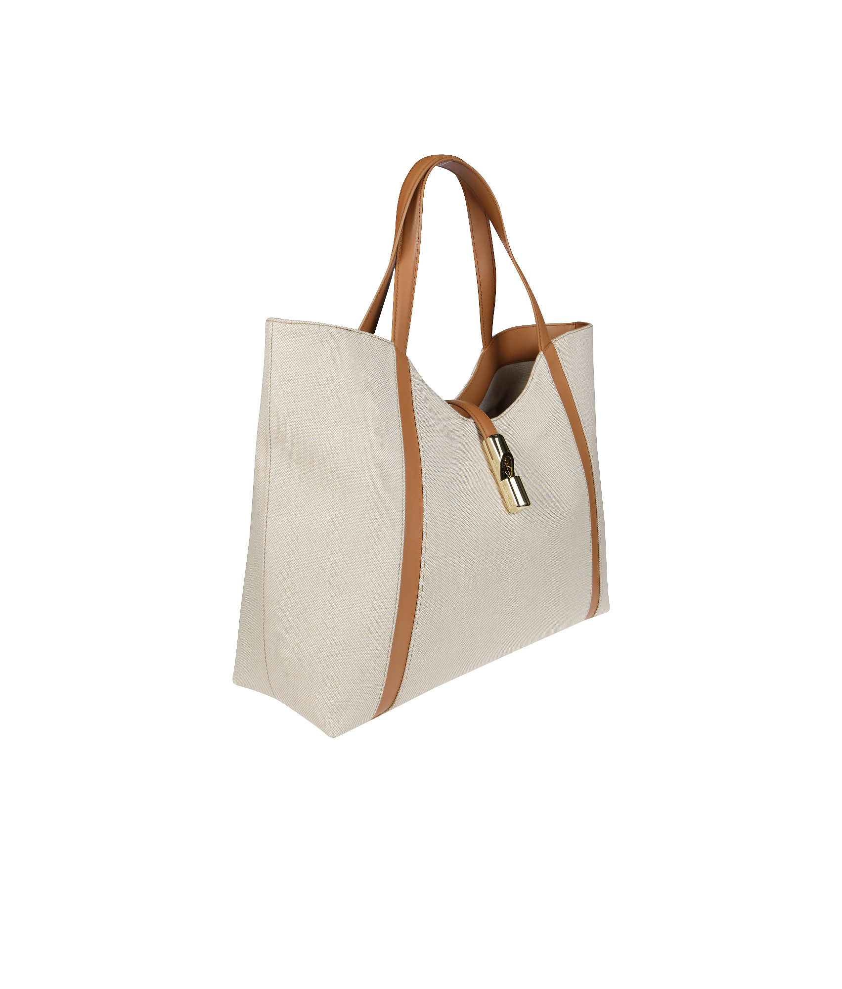 Furla Xl Goccia Tote Bag In White