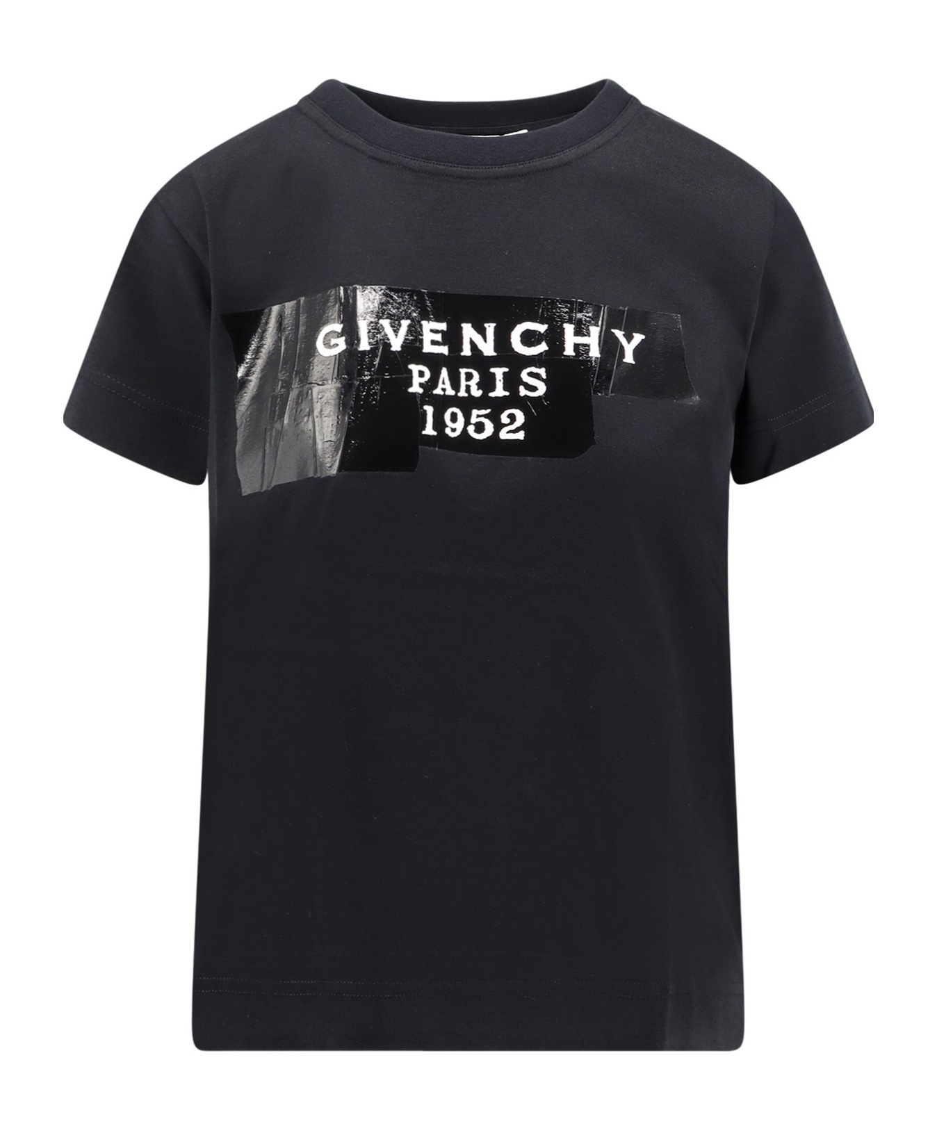 Givenchy Crew-neck Short Sleeve Graphic Cotton T-shirt In Black