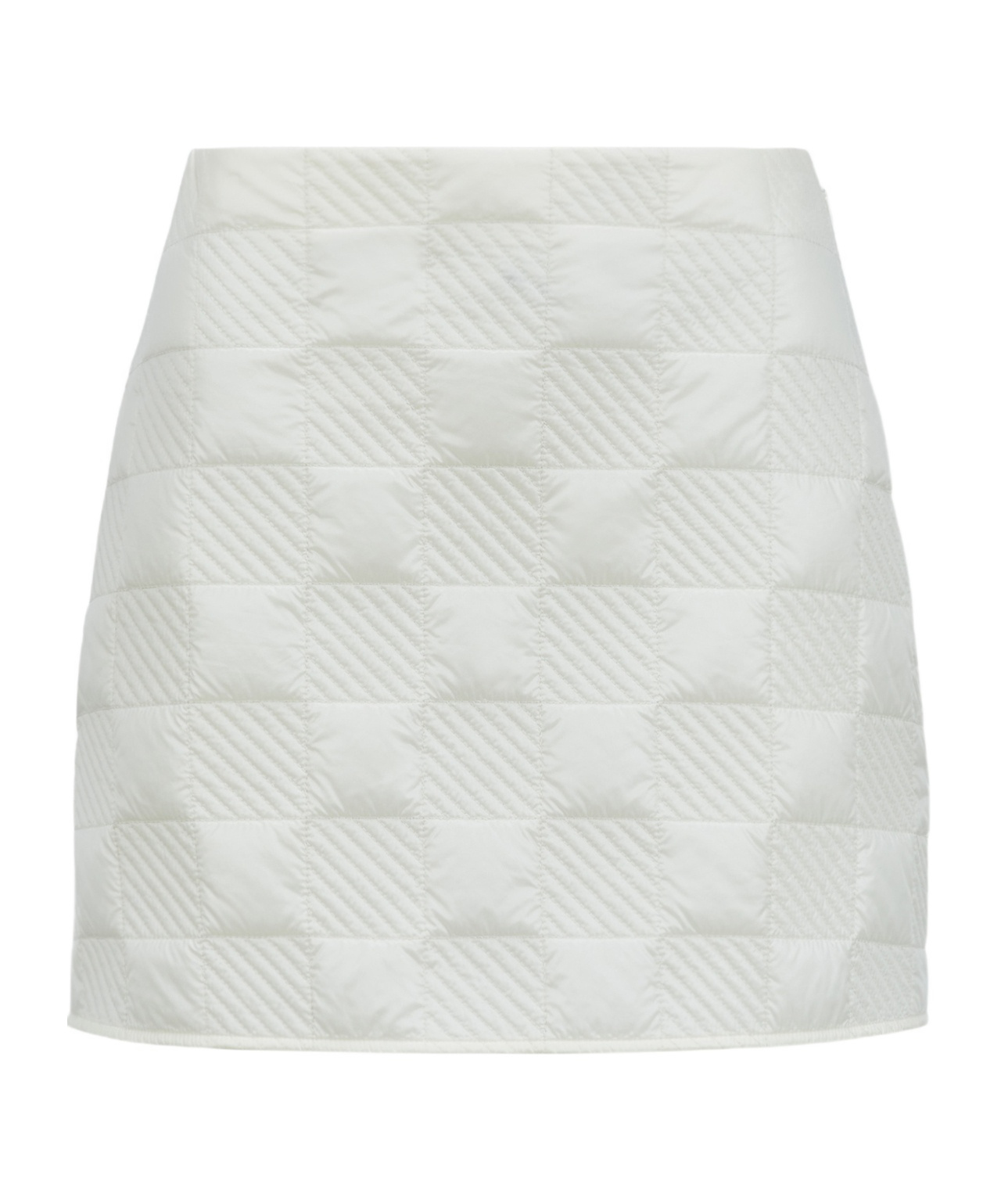 Moncler Logo-patch Quilted Mini Skirt In White