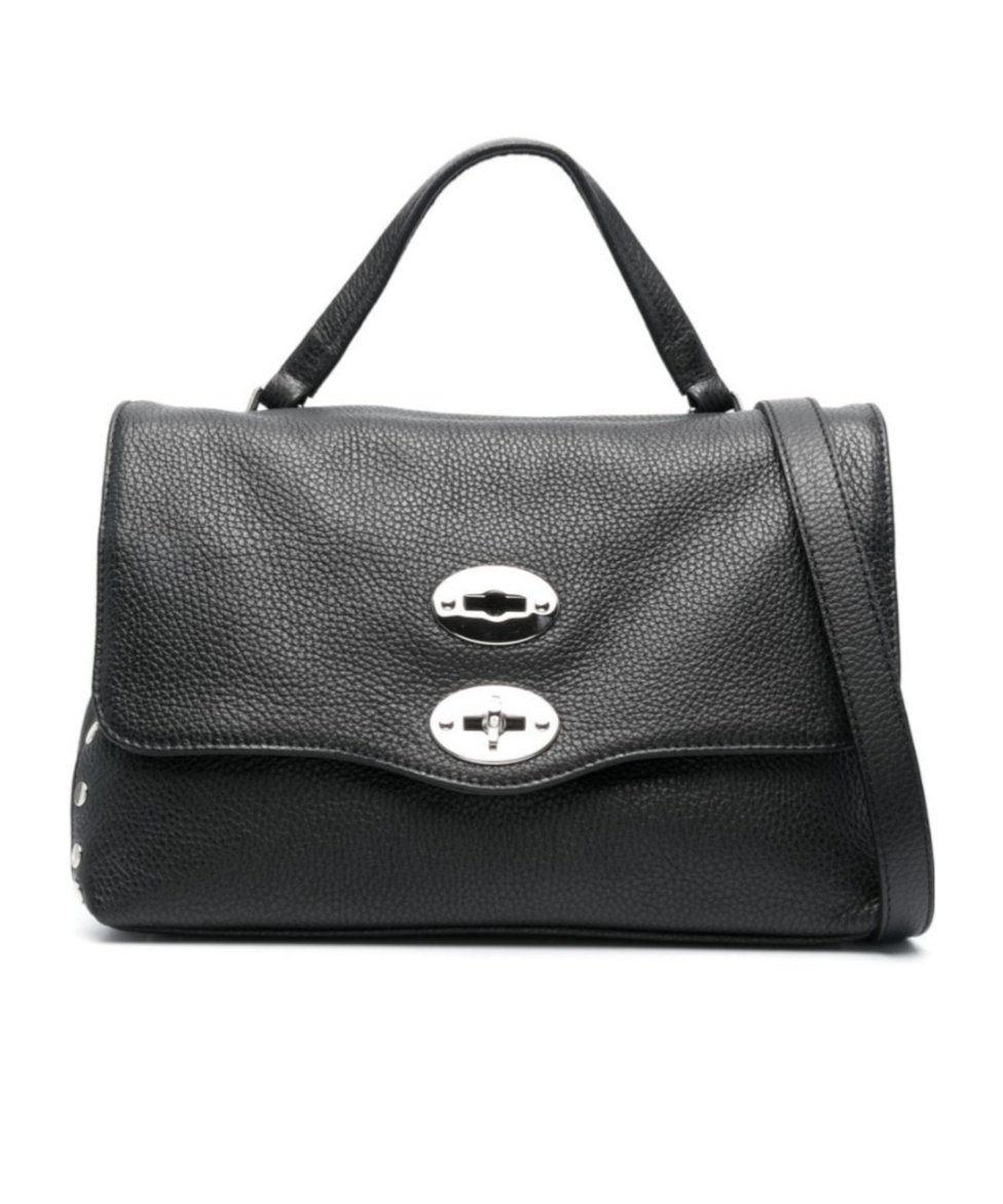 Zanellato Rivet Flip Shoulder Bag In Black