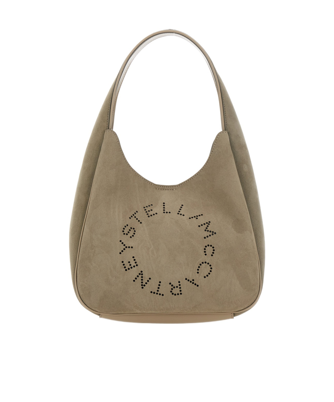 Stella Mccartney Logo Small Hobo Bag Alter Suede W/piping Details
