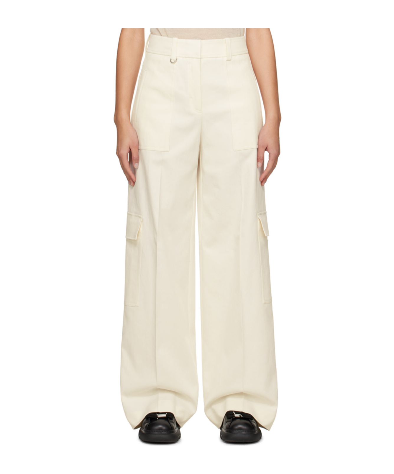 Hugo Boss Wide-leg Twill Trousers