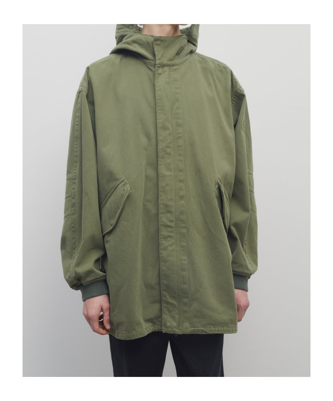 The Row Kemet Oversized Cotton-canvas Hooded Jacket In Green