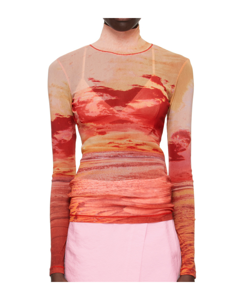 MAISON KITSUNÉ SUNSET LANDSCAPE TURTLENECK