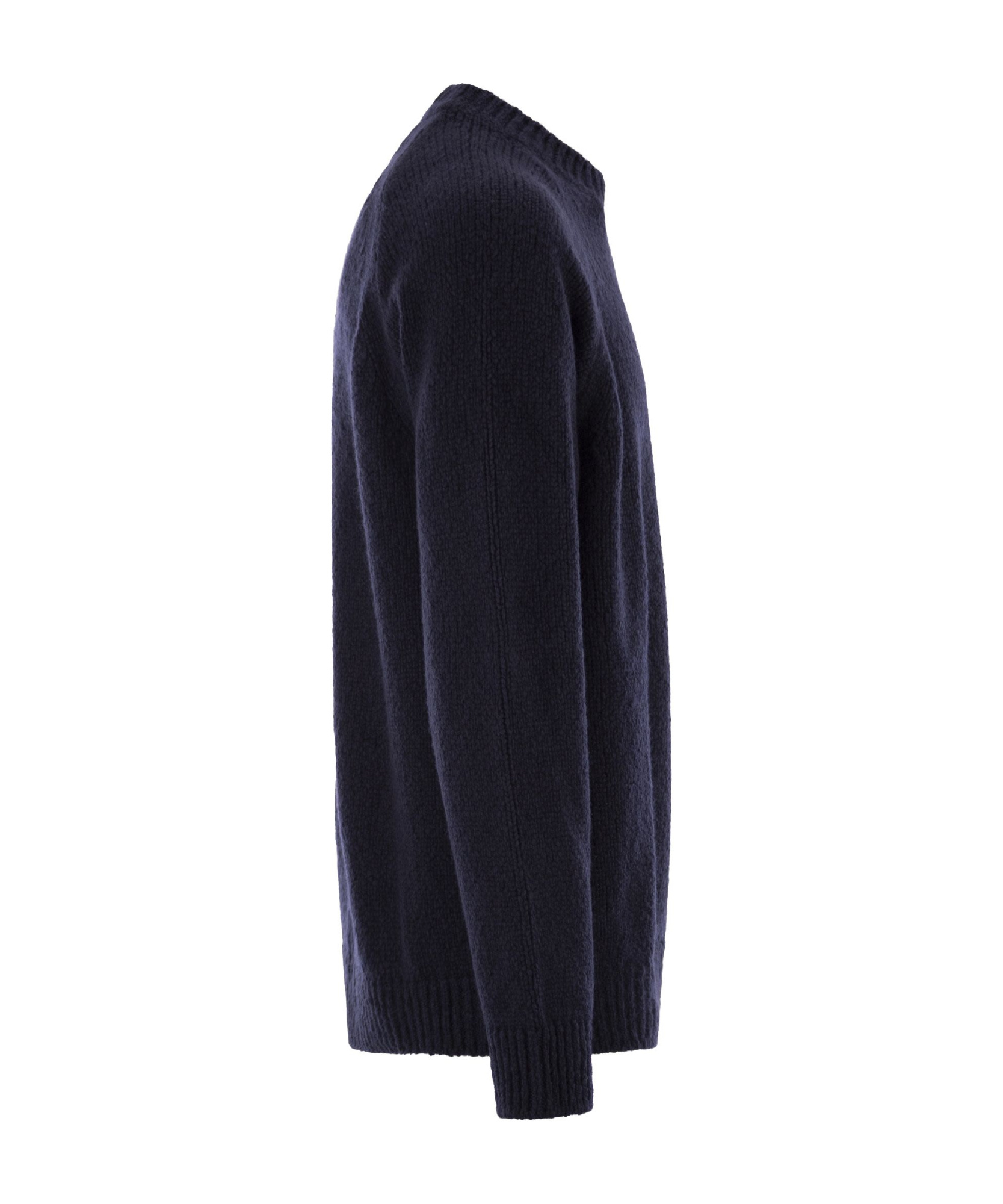 Stone Island Lightweight Wool Crew Neck Sweater With Raglan Sleeves Clothing In Blue