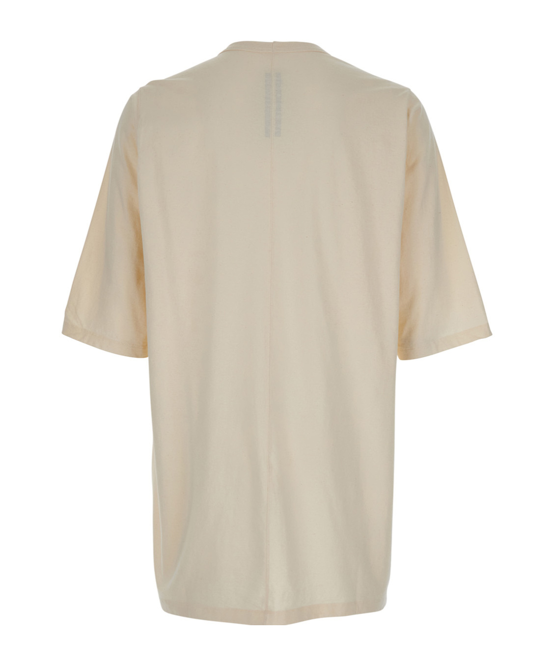 Rick Owens Jumbo White Round Neck T-shirt In Cotton Man In Nude