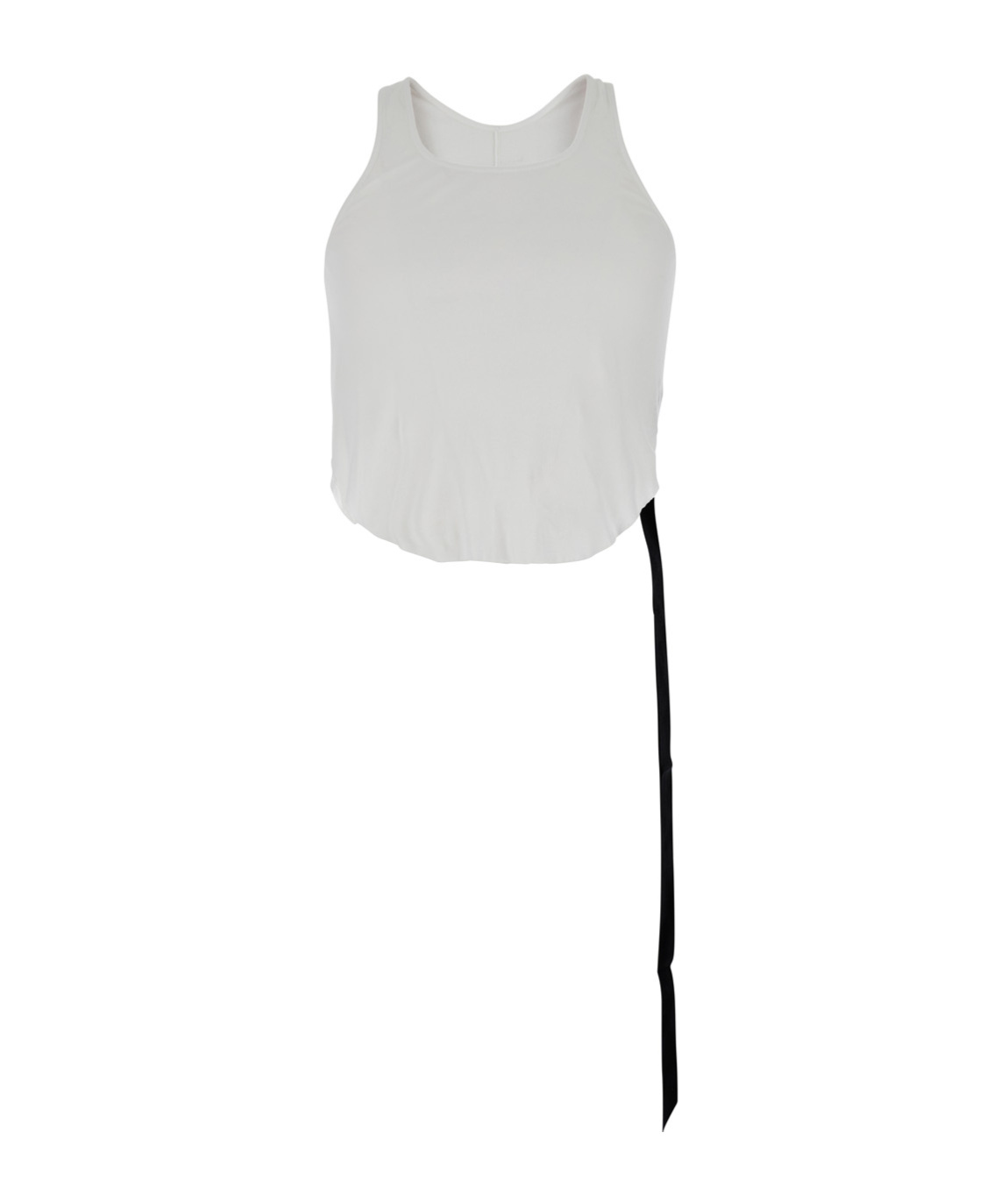 Rick Owens Drkshdw White Racerback Top With Oversize Band In White