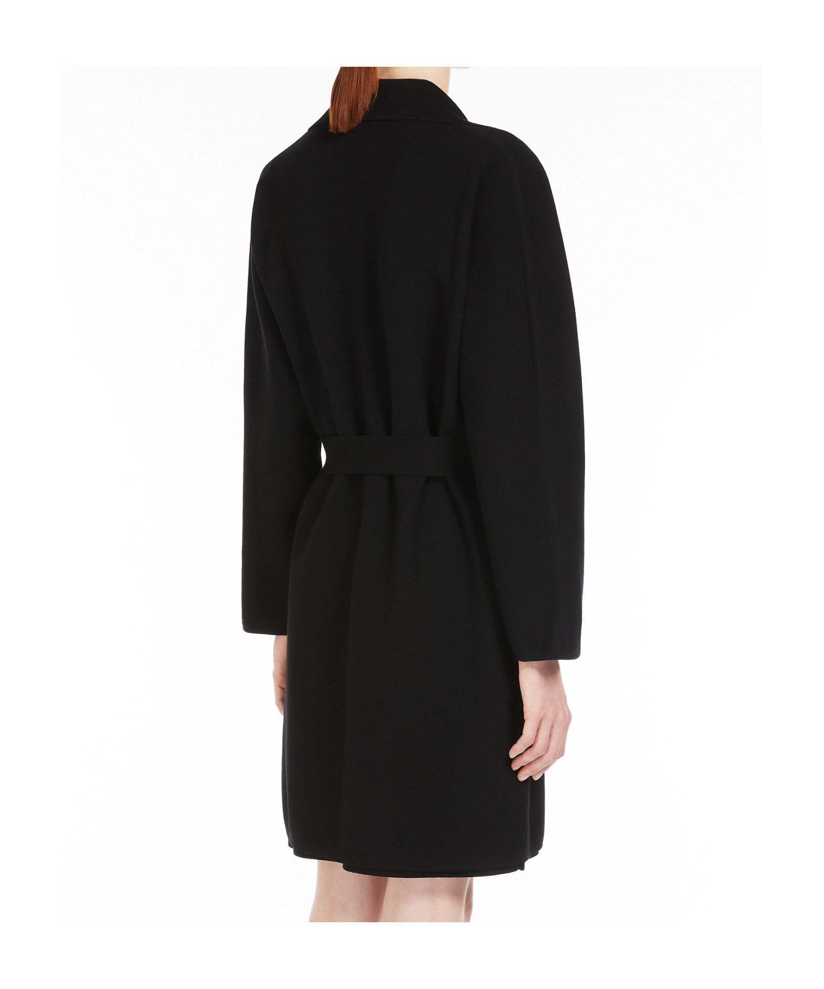 Max Mara Tony Long-sleeved Coat In Black