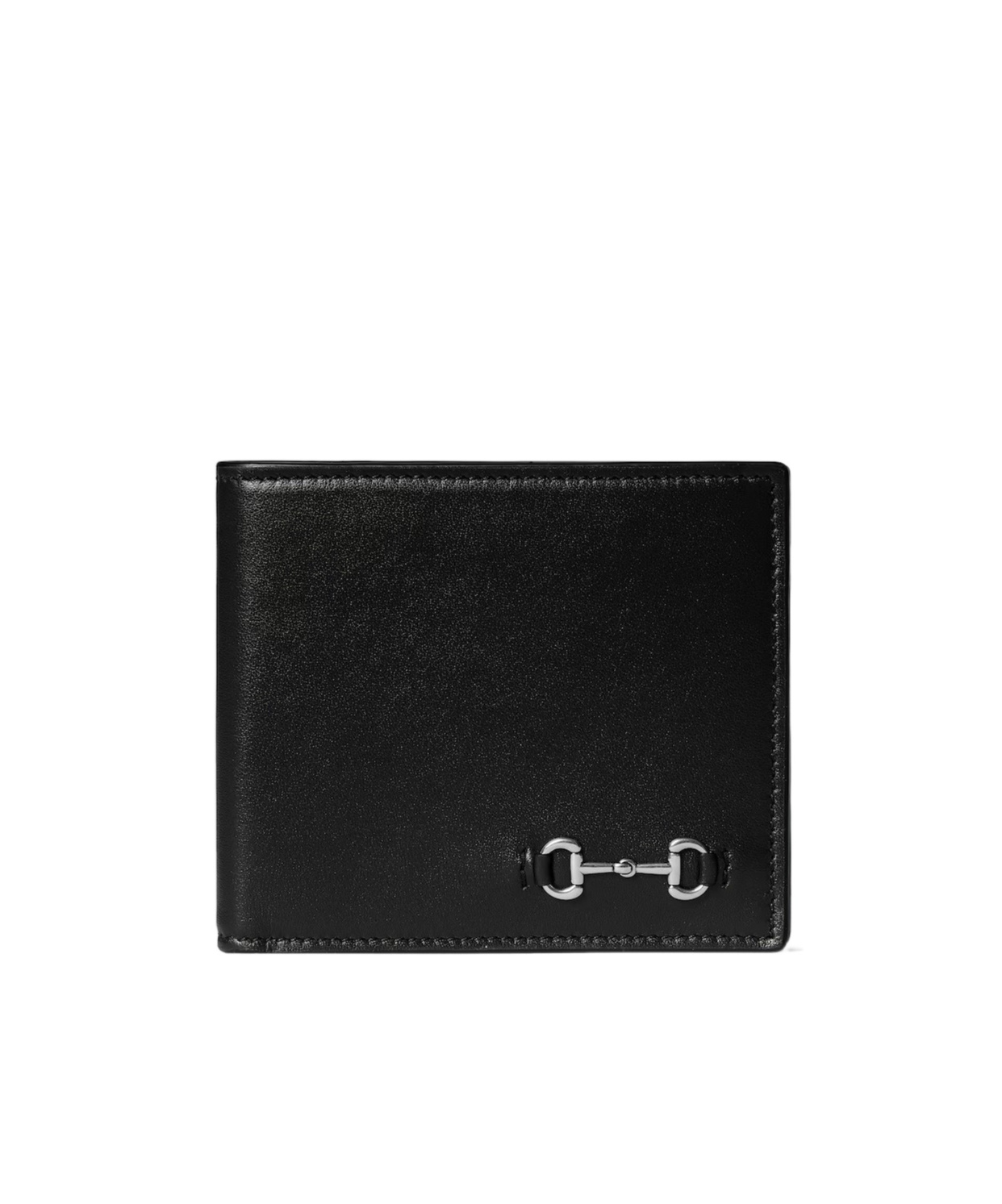 Gucci Leather Wallet With Horsebit In Black