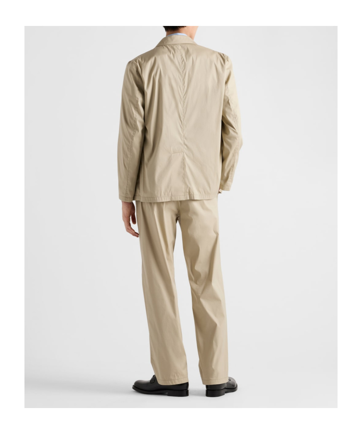 Prada Stretch Poplin Pants In Brown