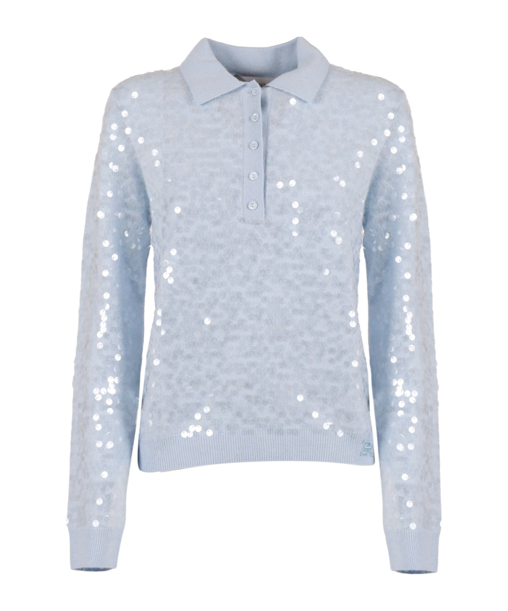 Ermanno Scervino Refined Long-sleeved Polo Shirt With Classic Collar In Blue