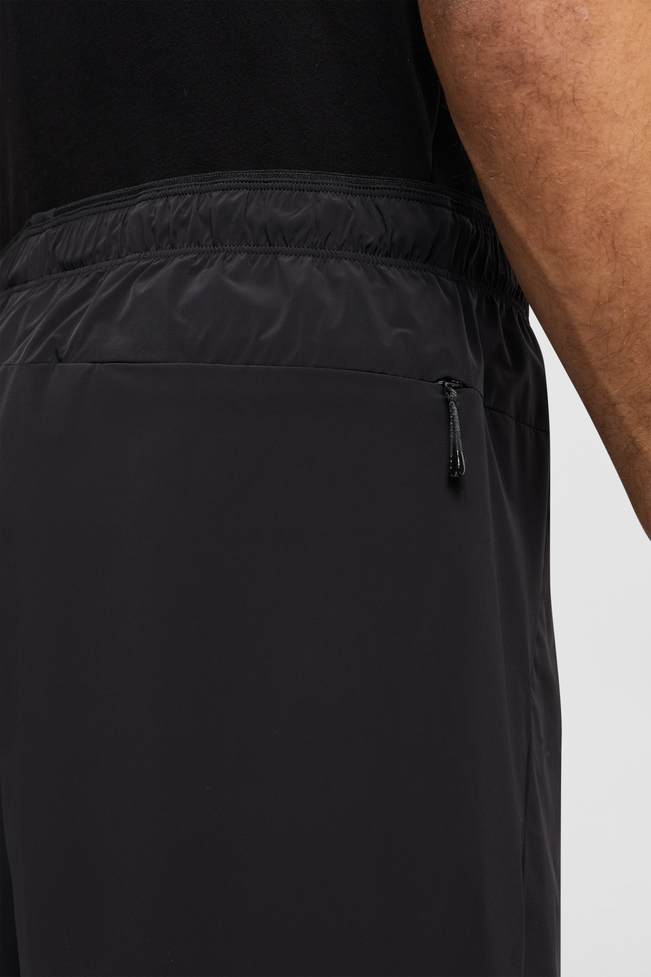 Moncler Men's Shorts With Logo Patch In Black