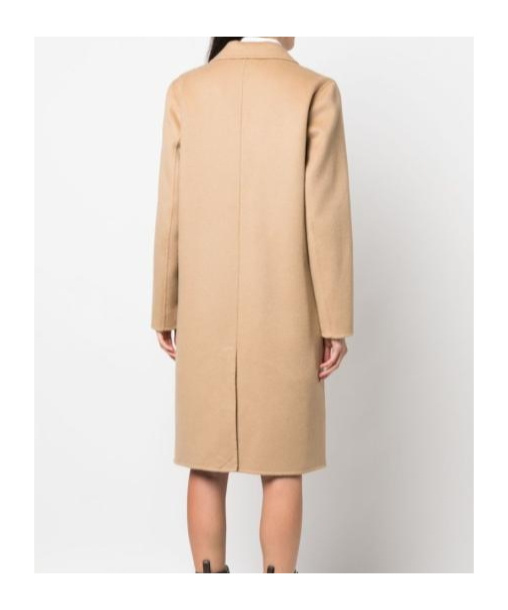 P.a.r.o.s.h Tailored Coat With Notched Lapels And Rear Vent In Neutral