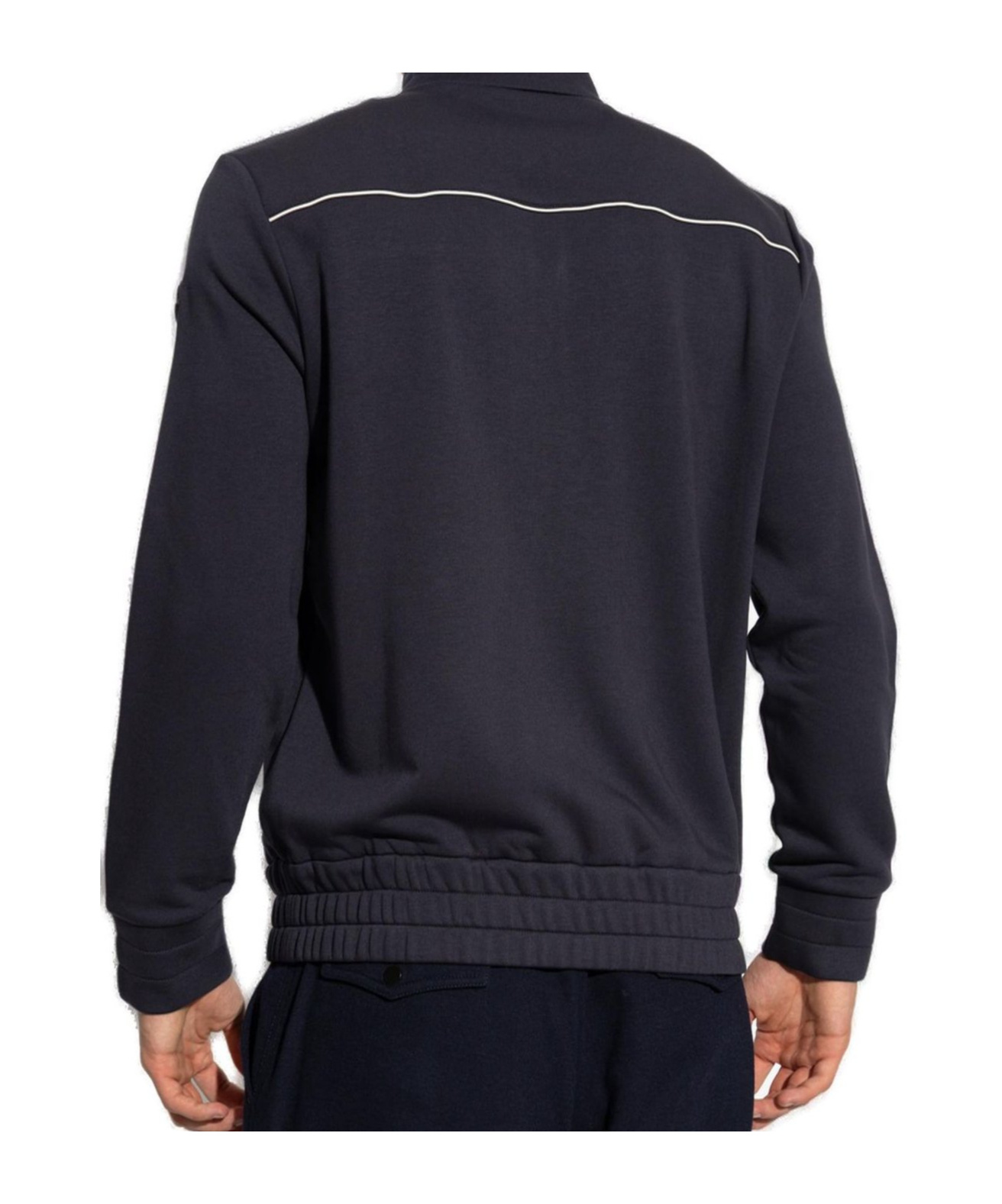 Moncler Cotton And Modal Sweatshirt With Zip In Black