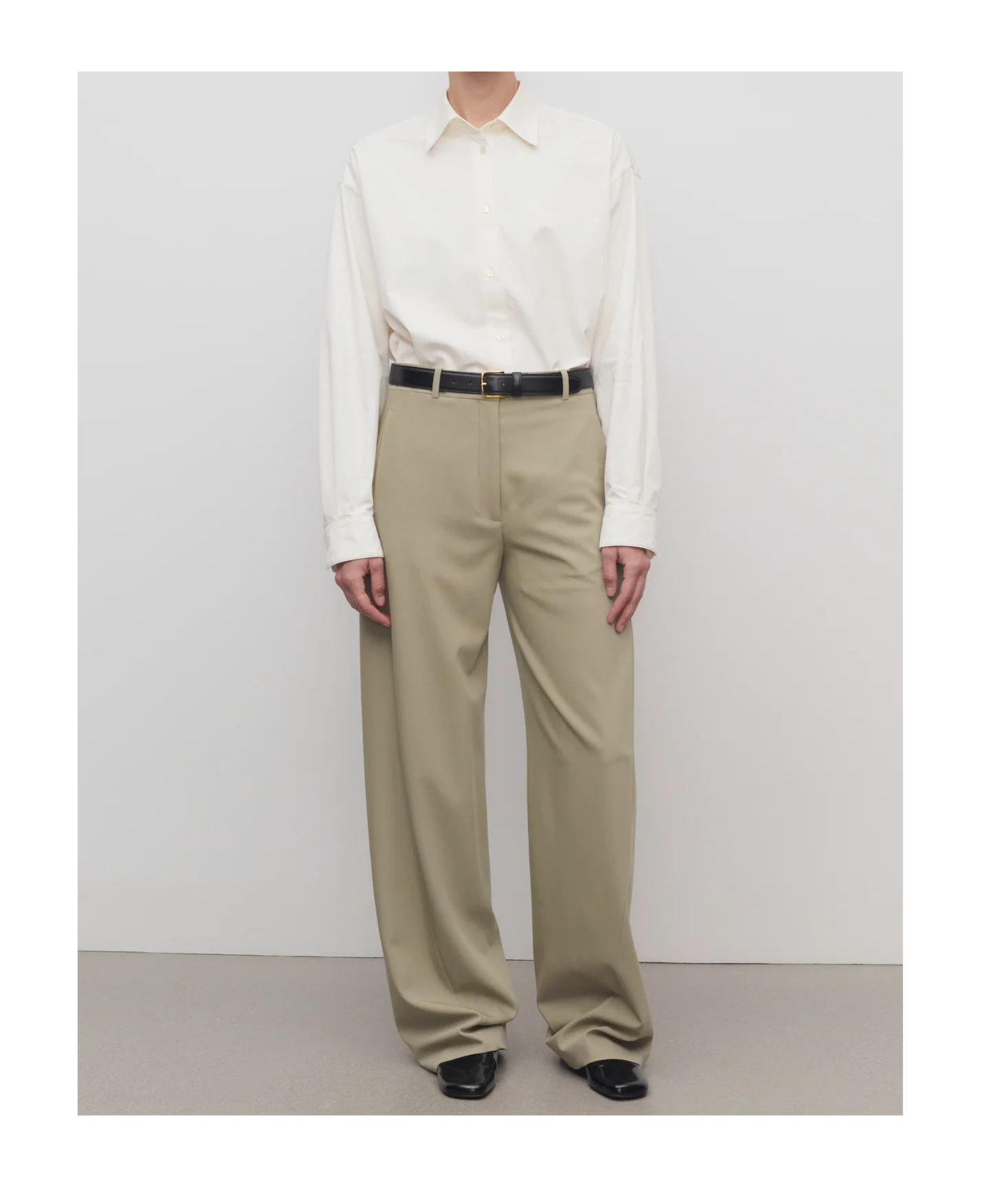 The Row Belt Loop Casual Pants In Green