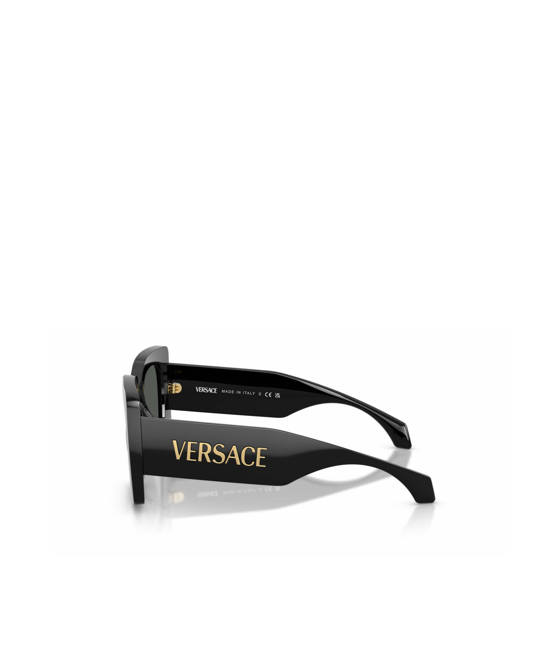 Versace Square-frame Sunglasses In Black